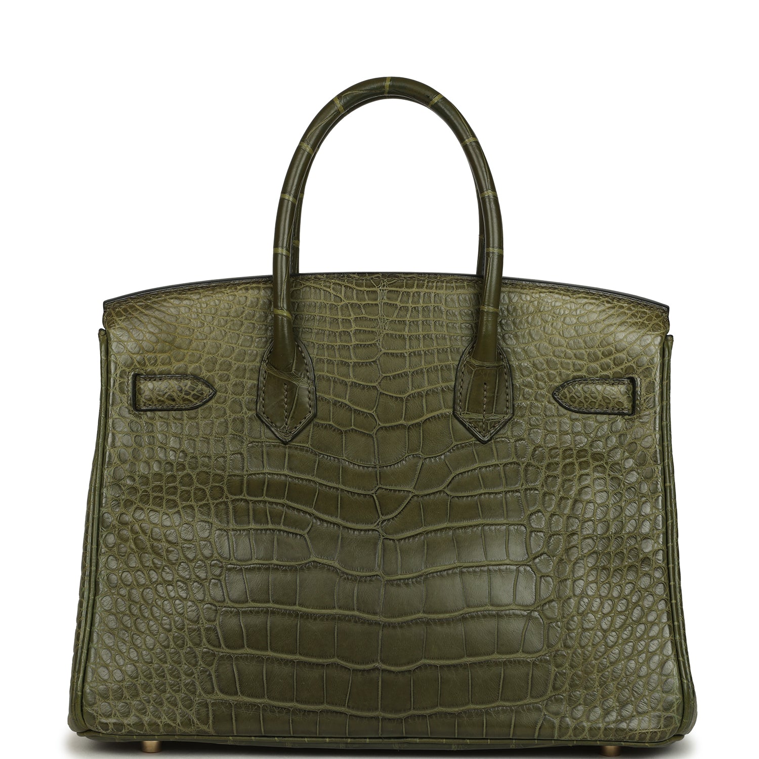 Vintage Birkin 30 Vert Olive Matte Alligator Gold Hardware Bag