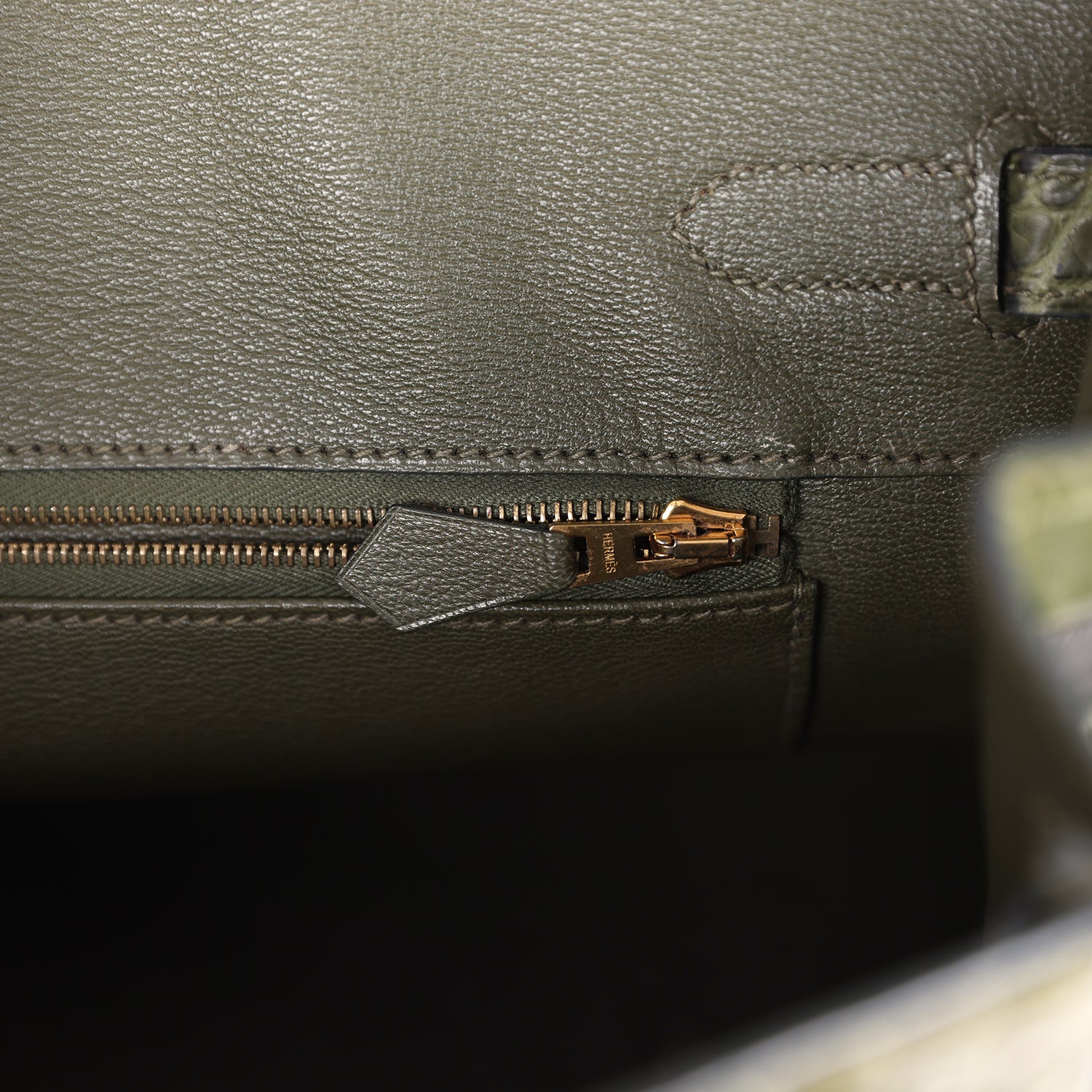 Vintage Birkin 30 Vert Olive Matte Alligator Gold Hardware Bag