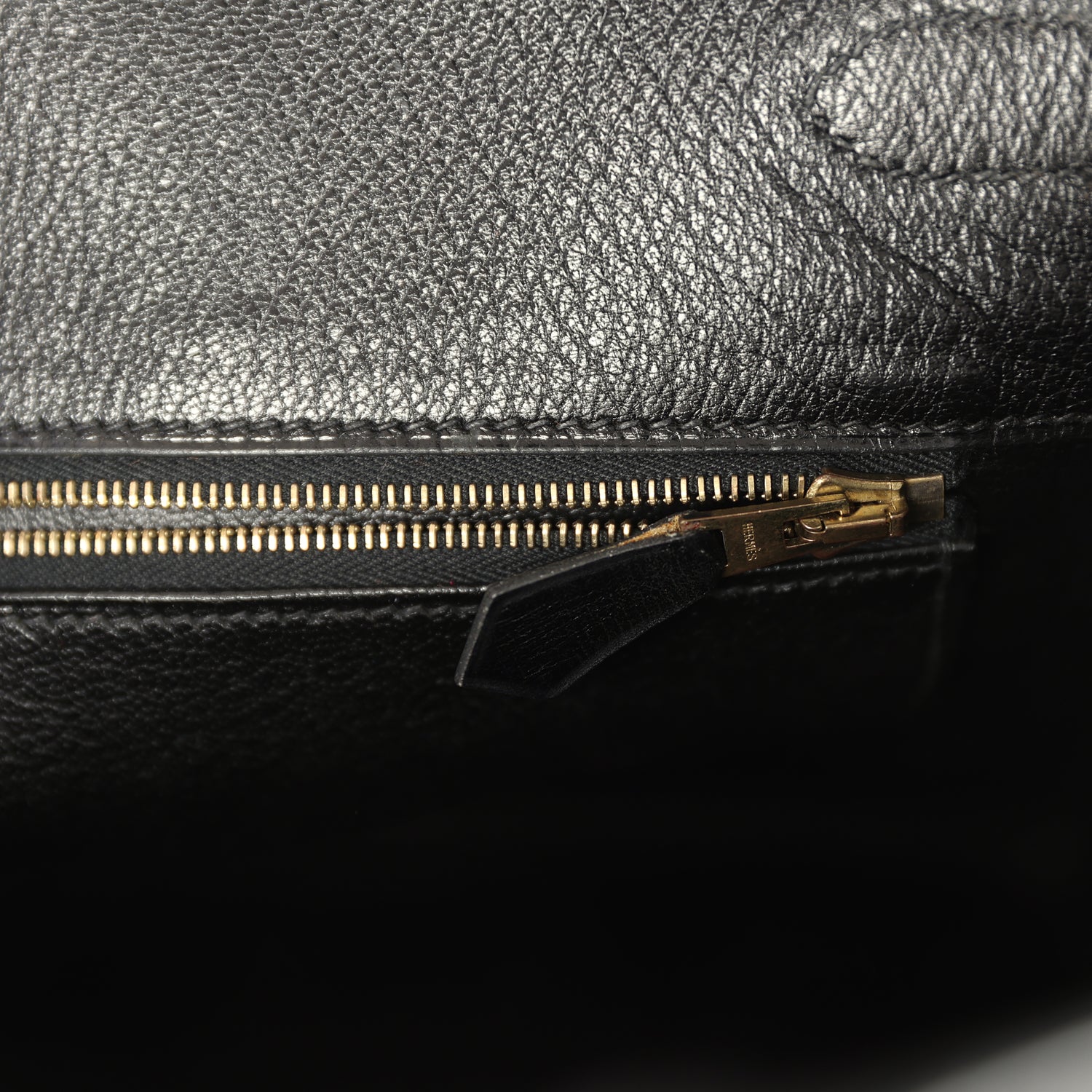 Vintage Birkin 35 Black Box Brushed Gold Hardware