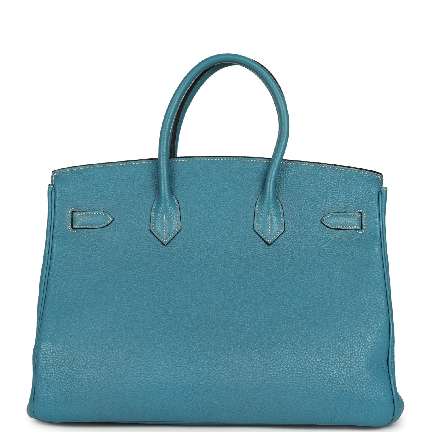 Vintage Birkin 35 Blue Jean Togo Palladium Hardware