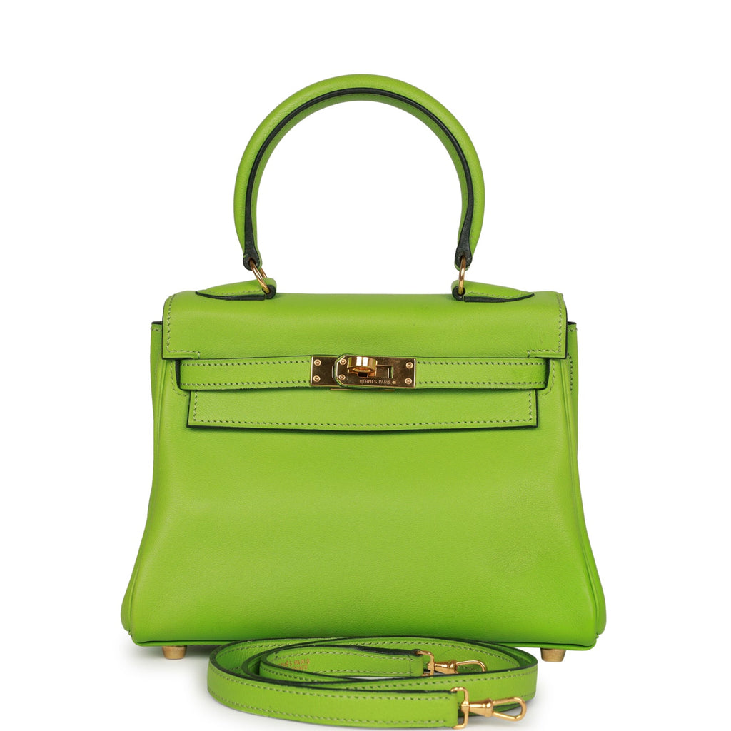 Vintage Kelly Retourne 20 Vert Cru Gulliver Bag