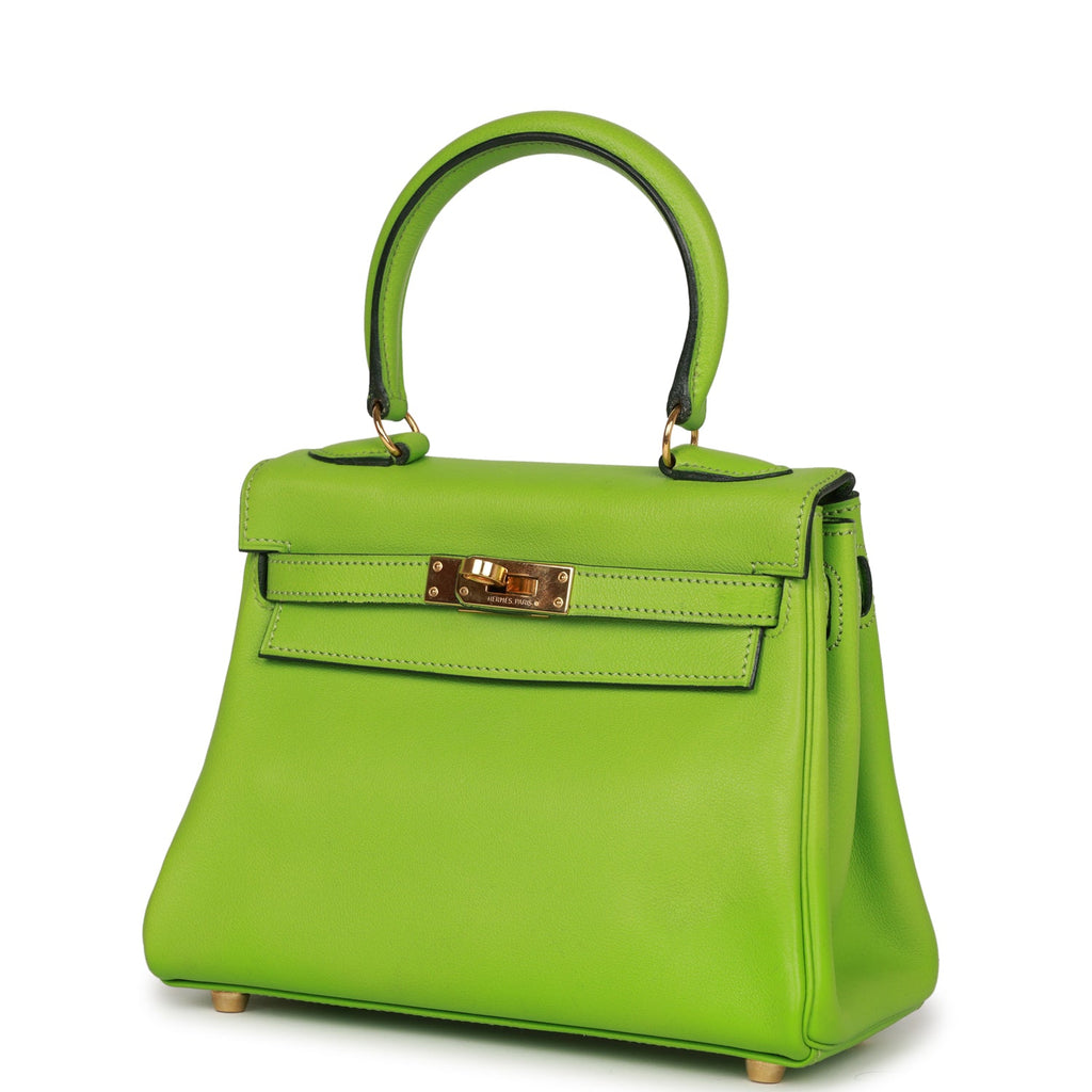Vintage Kelly Retourne 20 Vert Cru Gulliver Bag