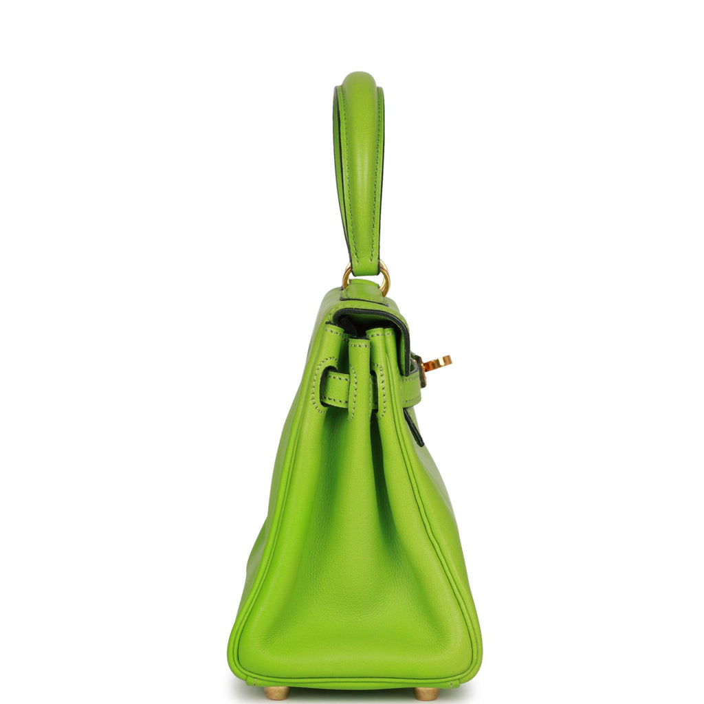 Vintage Kelly Retourne 20 Vert Cru Gulliver Bag
