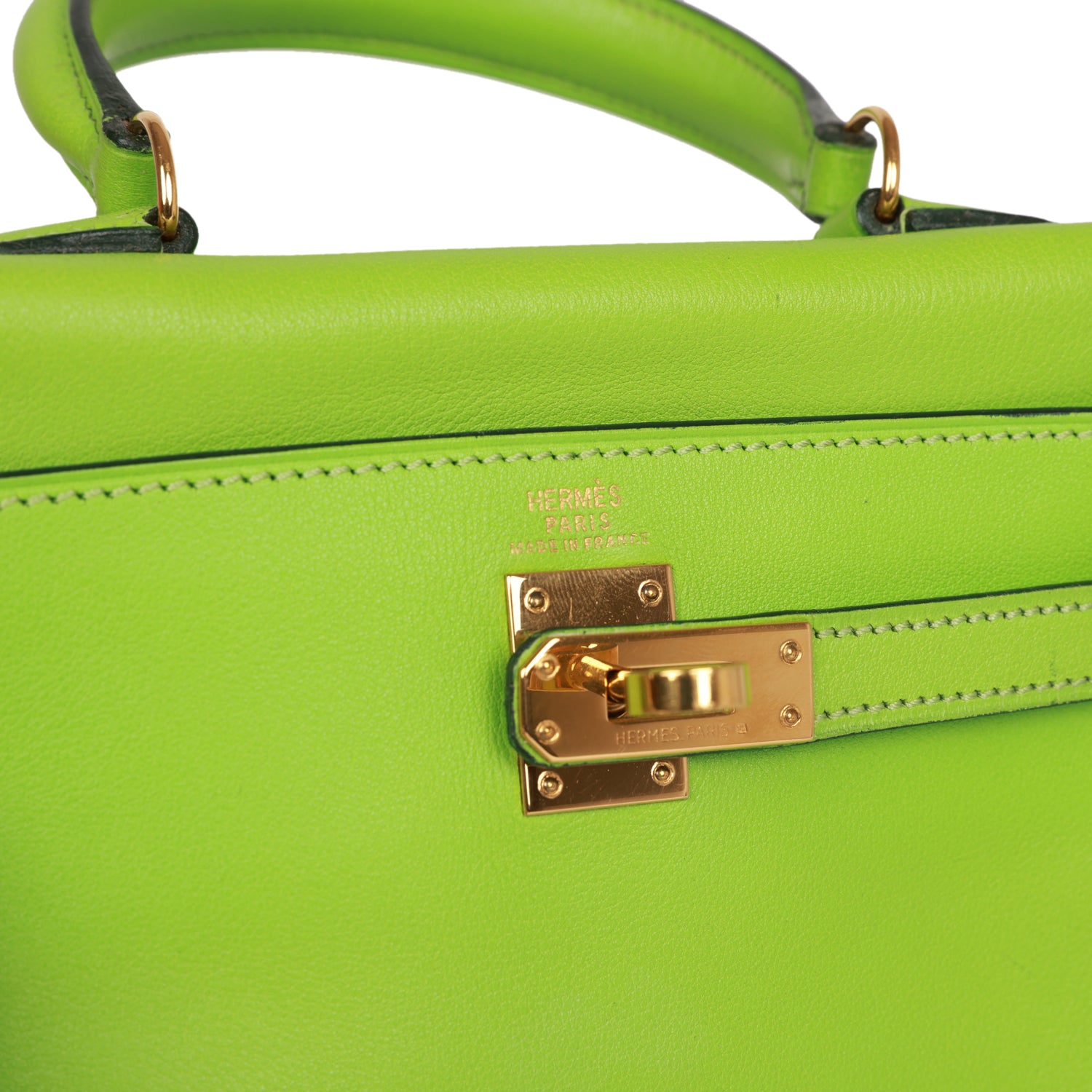 Vintage Kelly Retourne 20 Vert Cru Gulliver Bag