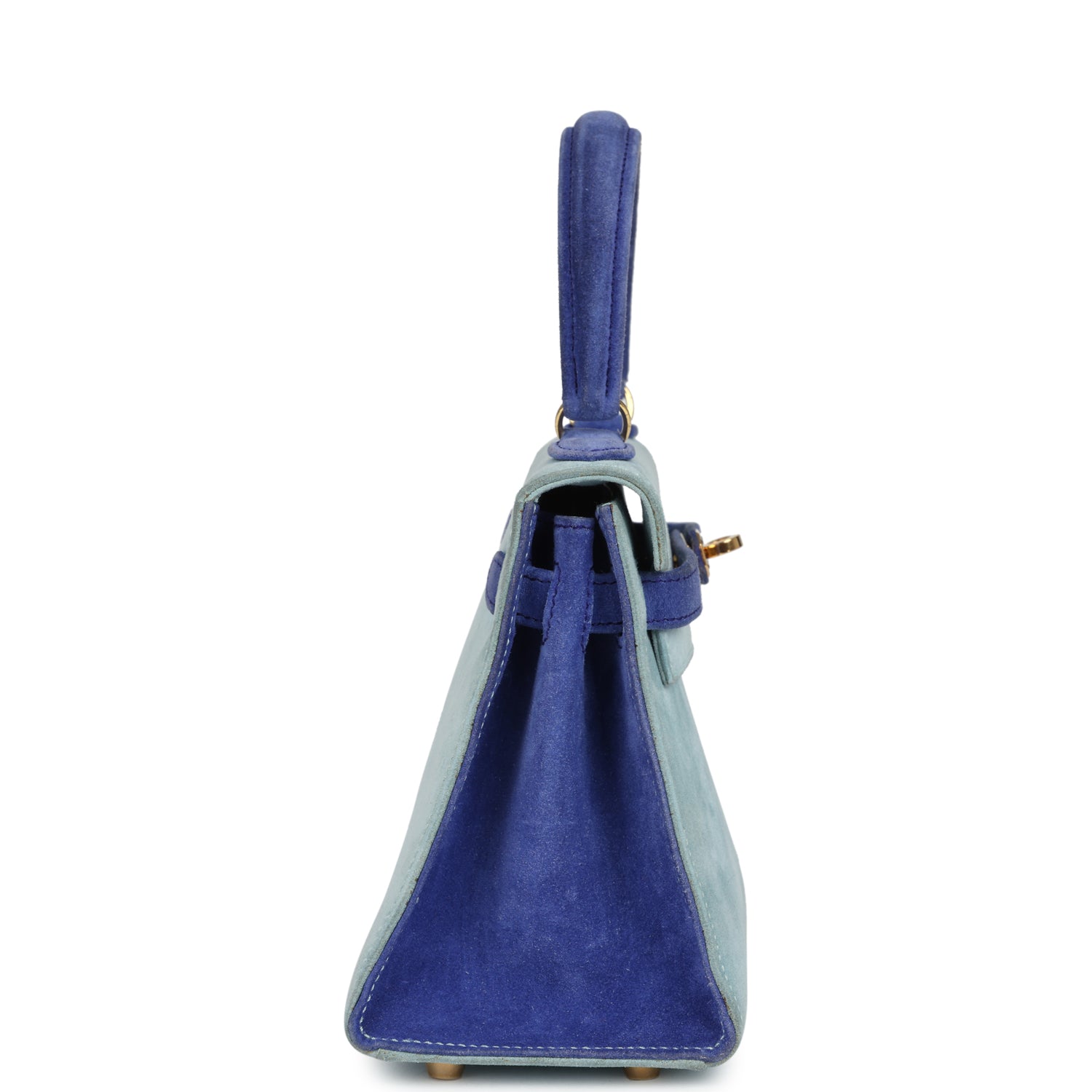 Vintage Kelly Sellier 20 Bleu Electric and Aqua Doblis Bag