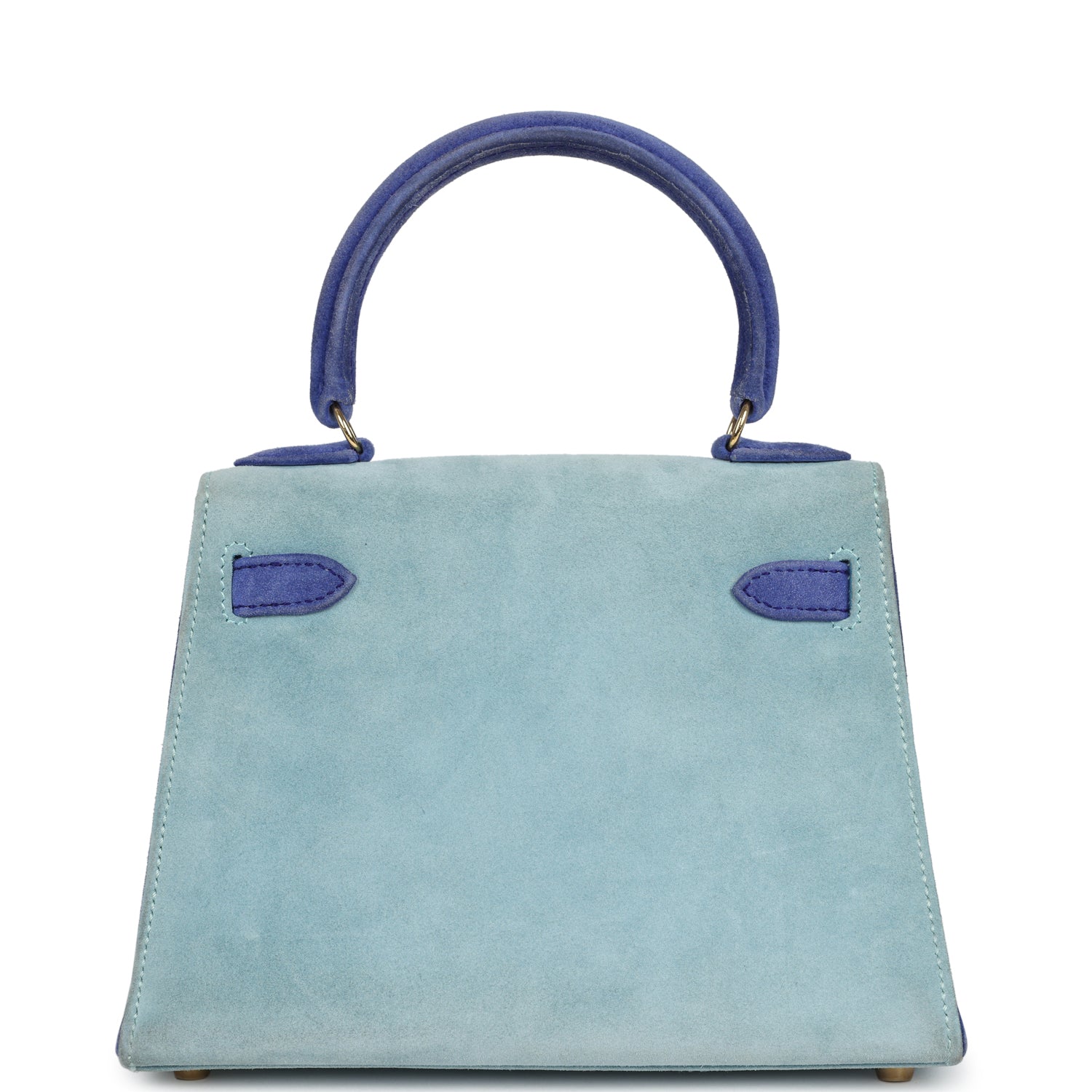 Vintage Kelly Sellier 20 Bleu Electric and Aqua Doblis Bag