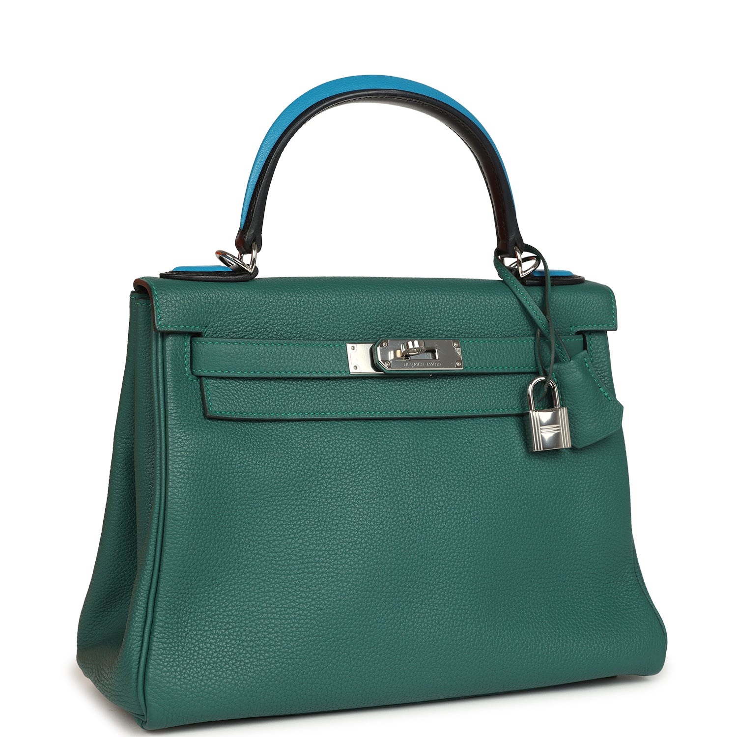Kelly Retourne 28 Kelly Au Pas Malachite Palladium Hardware Bag