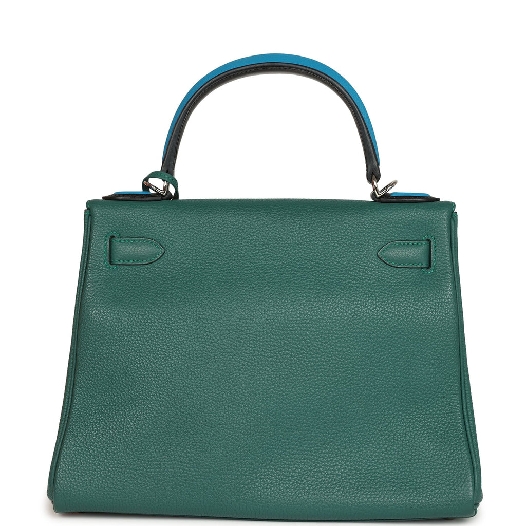 Kelly Retourne 28 Kelly Au Pas Malachite Palladium Hardware Bag