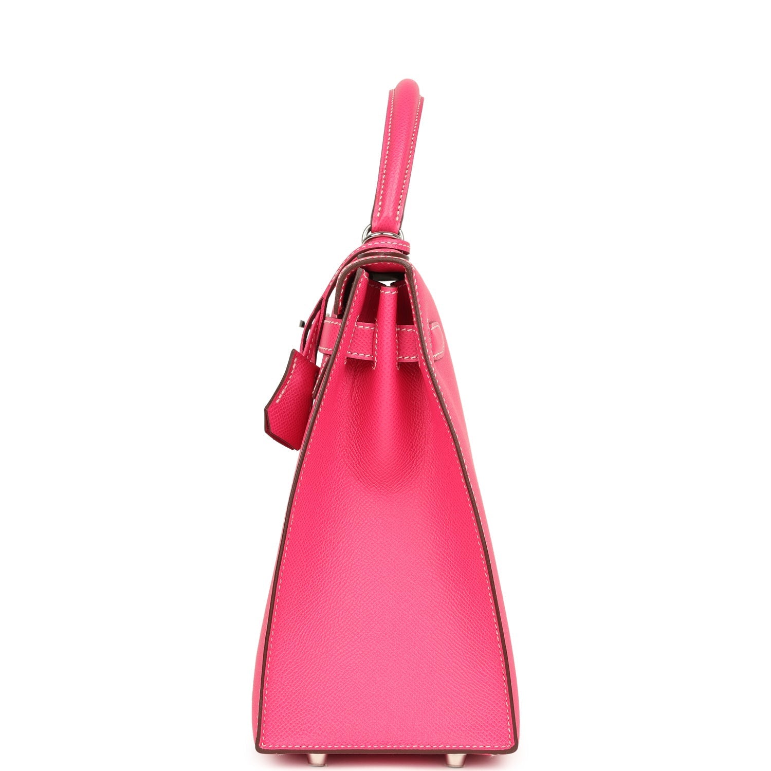 Candy Kelly Sellier 32 Rose Tyrien Epsom Palladium Hardware Bag