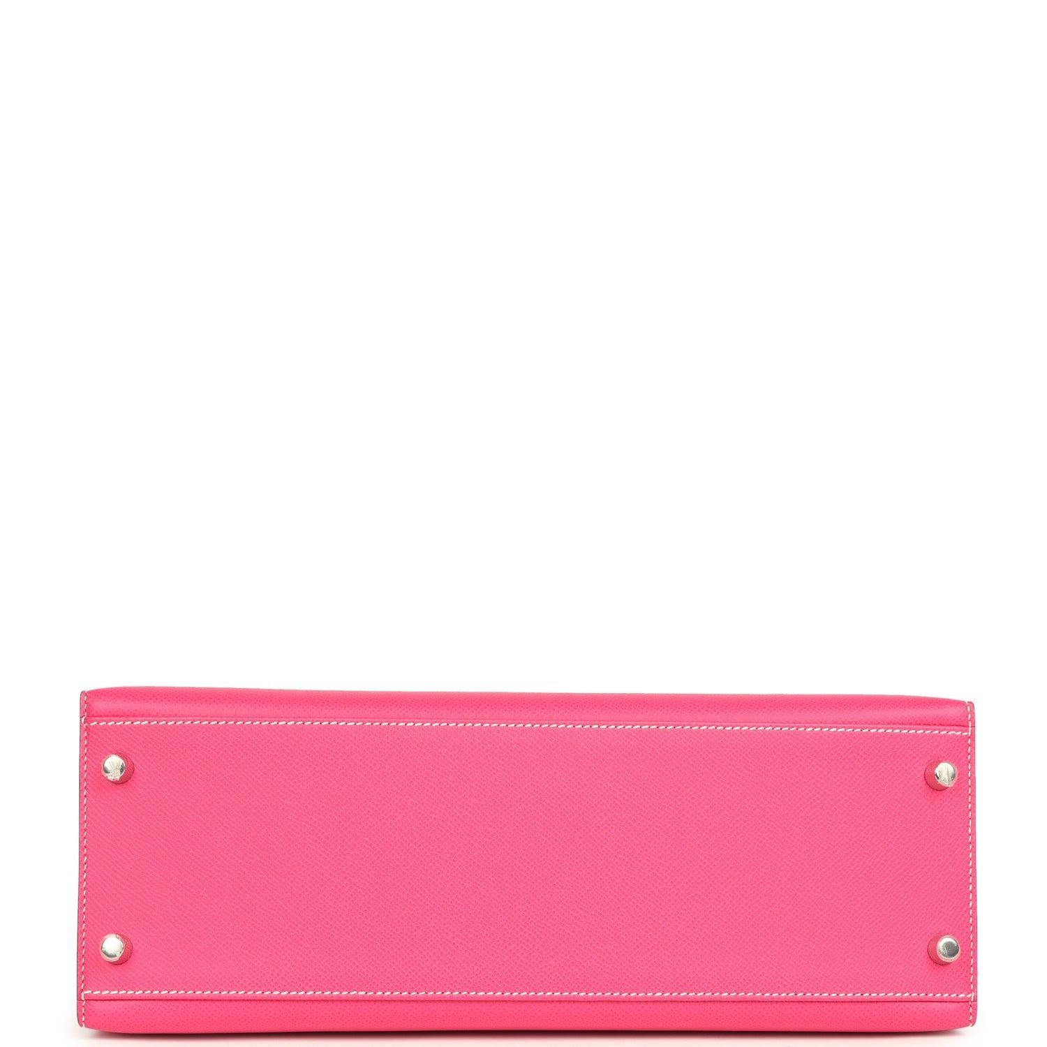 Candy Kelly Sellier 32 Rose Tyrien Epsom Palladium Hardware Bag