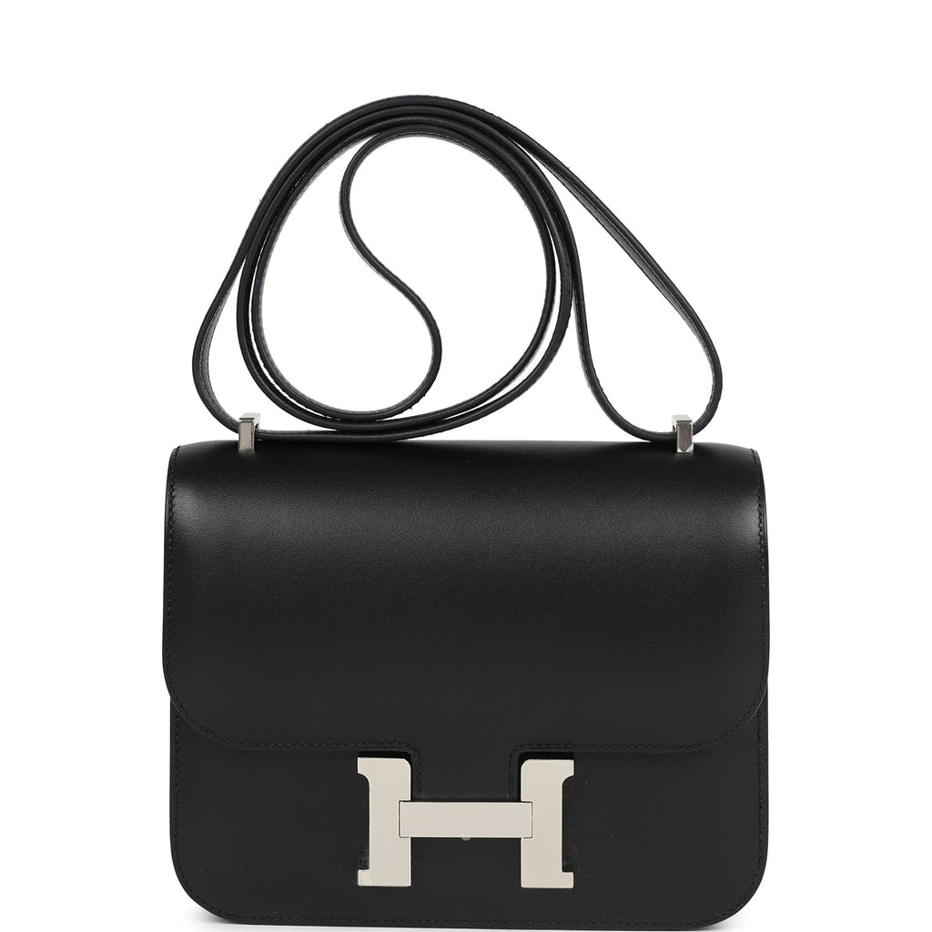 Constance 18 Black Tadelakt Palladium Hardware Bag