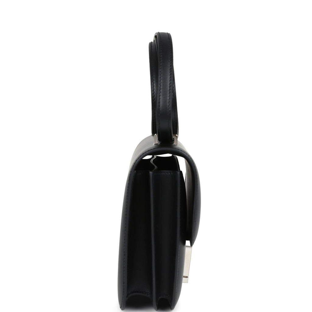 Constance 18 Black Tadelakt Palladium Hardware Bag