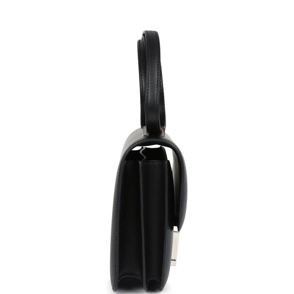 Constance 18 Black Tadelakt Palladium Hardware Bag