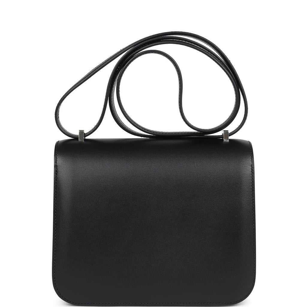 Constance 18 Black Tadelakt Palladium Hardware Bag