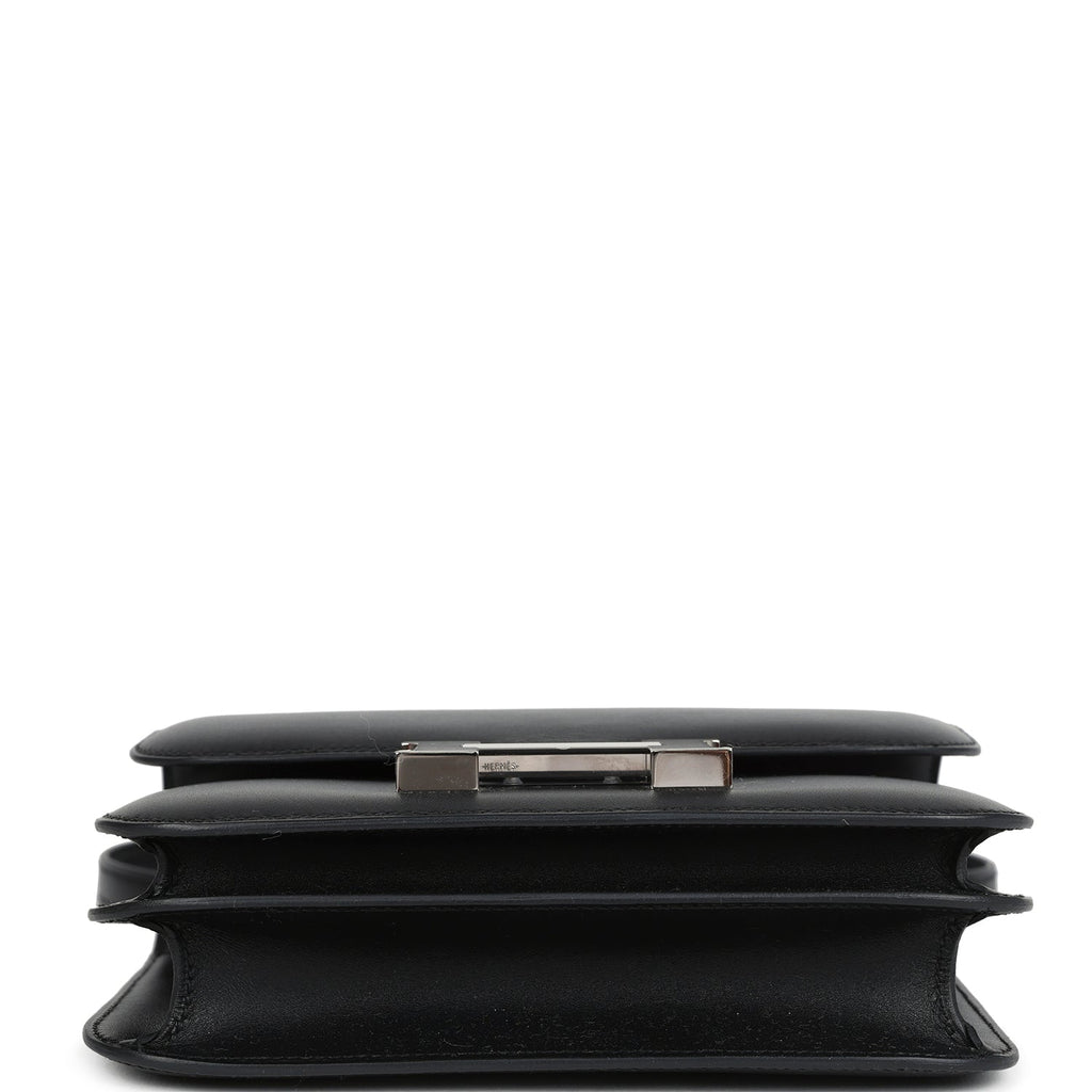 Constance 18 Black Tadelakt Palladium Hardware Bag