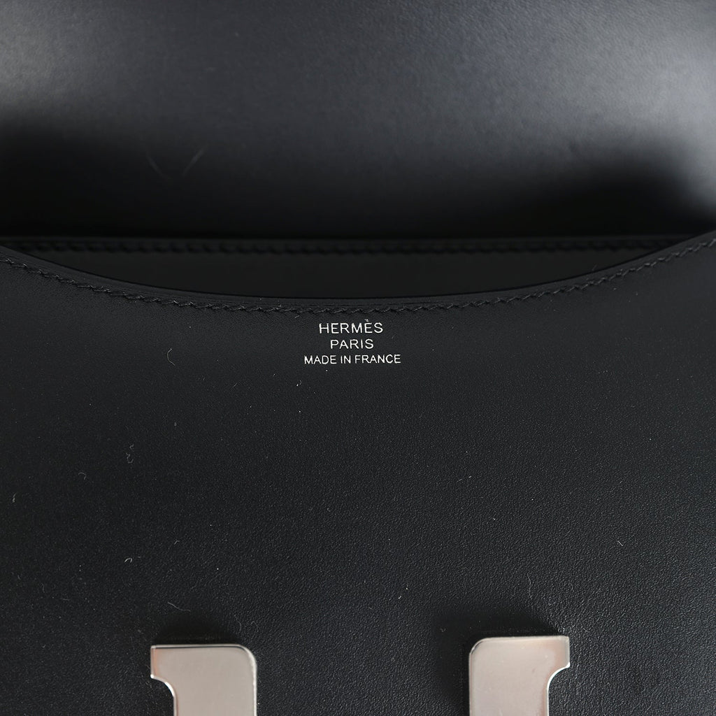 Constance 18 Black Tadelakt Palladium Hardware Bag