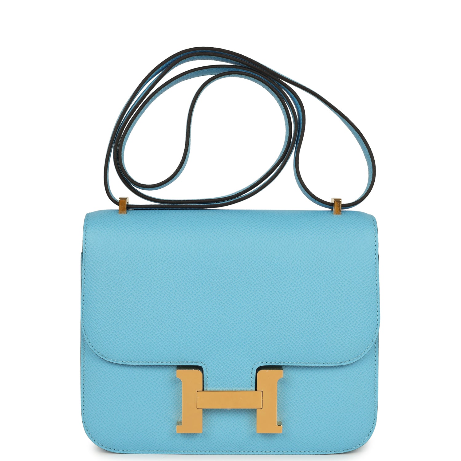 Constance 1-18 Celeste Epsom Gold Hardware Bag