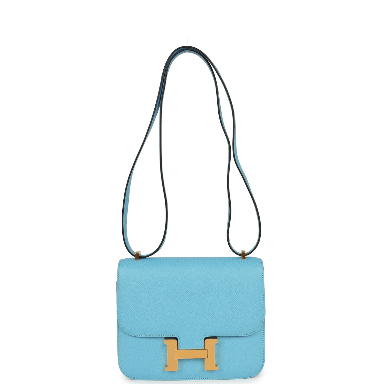 Constance 1-18 Celeste Epsom Gold Hardware Bag