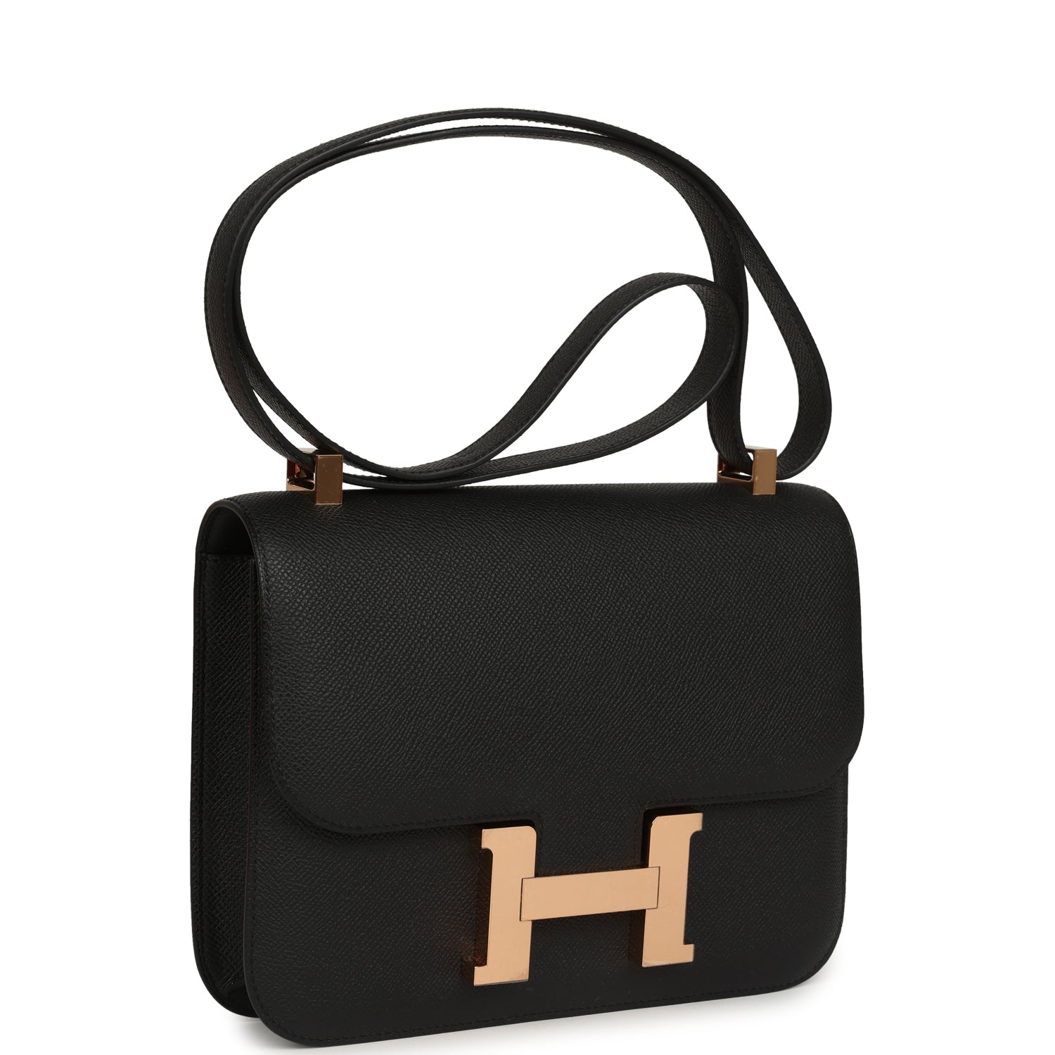 Constance 1-24 Black Epsom Rose Gold Hardware Bag