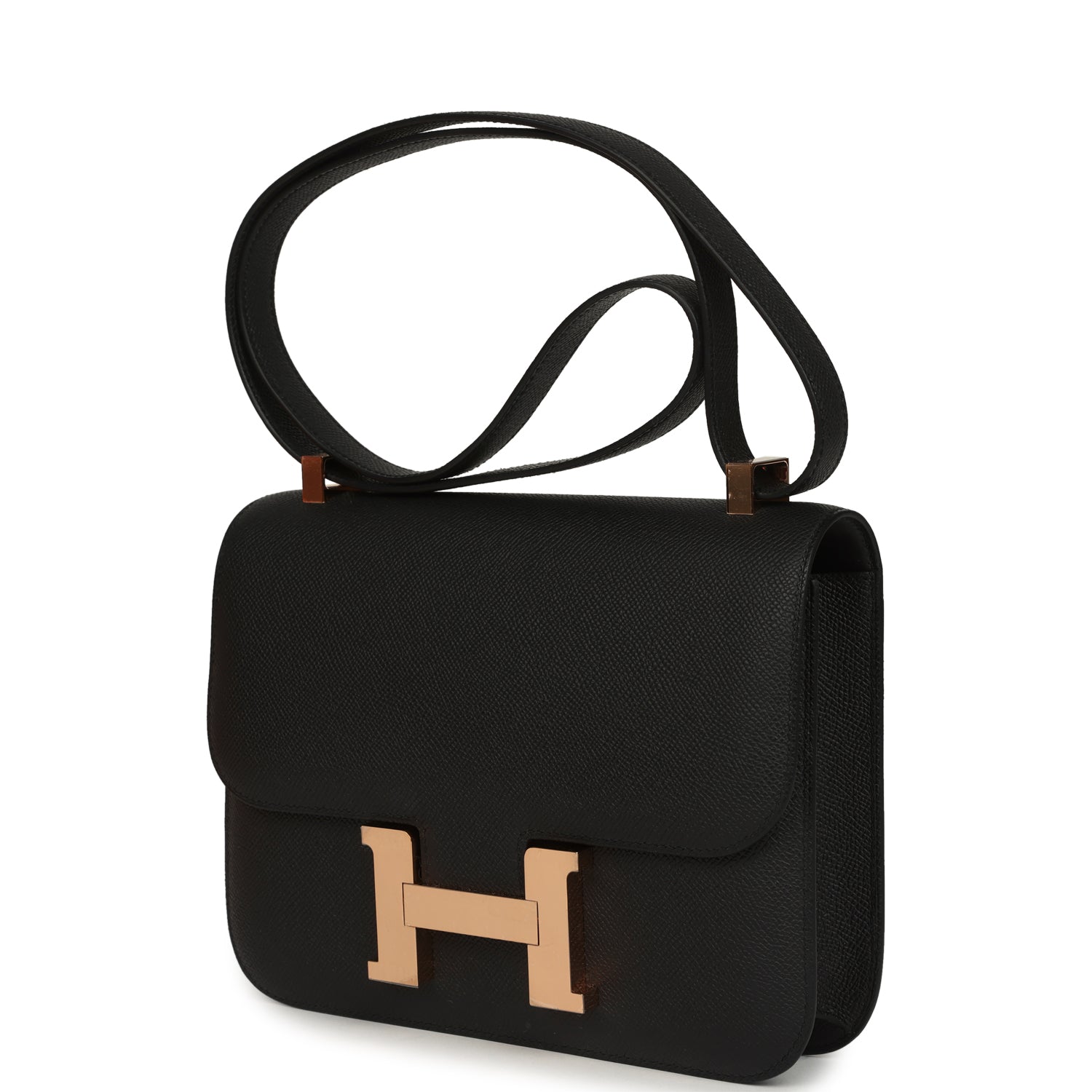Constance 1-24 Black Epsom Rose Gold Hardware Bag