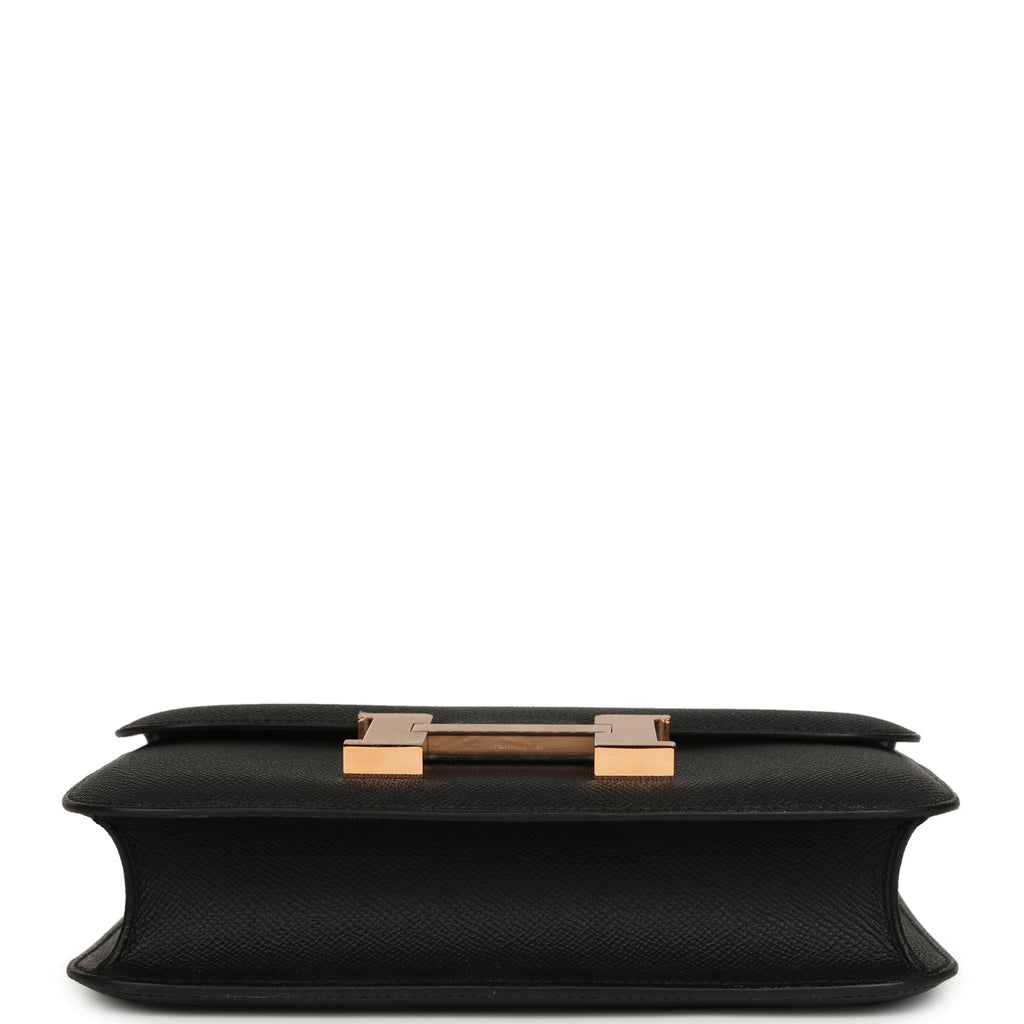 Constance 1-24 Black Epsom Rose Gold Hardware Bag