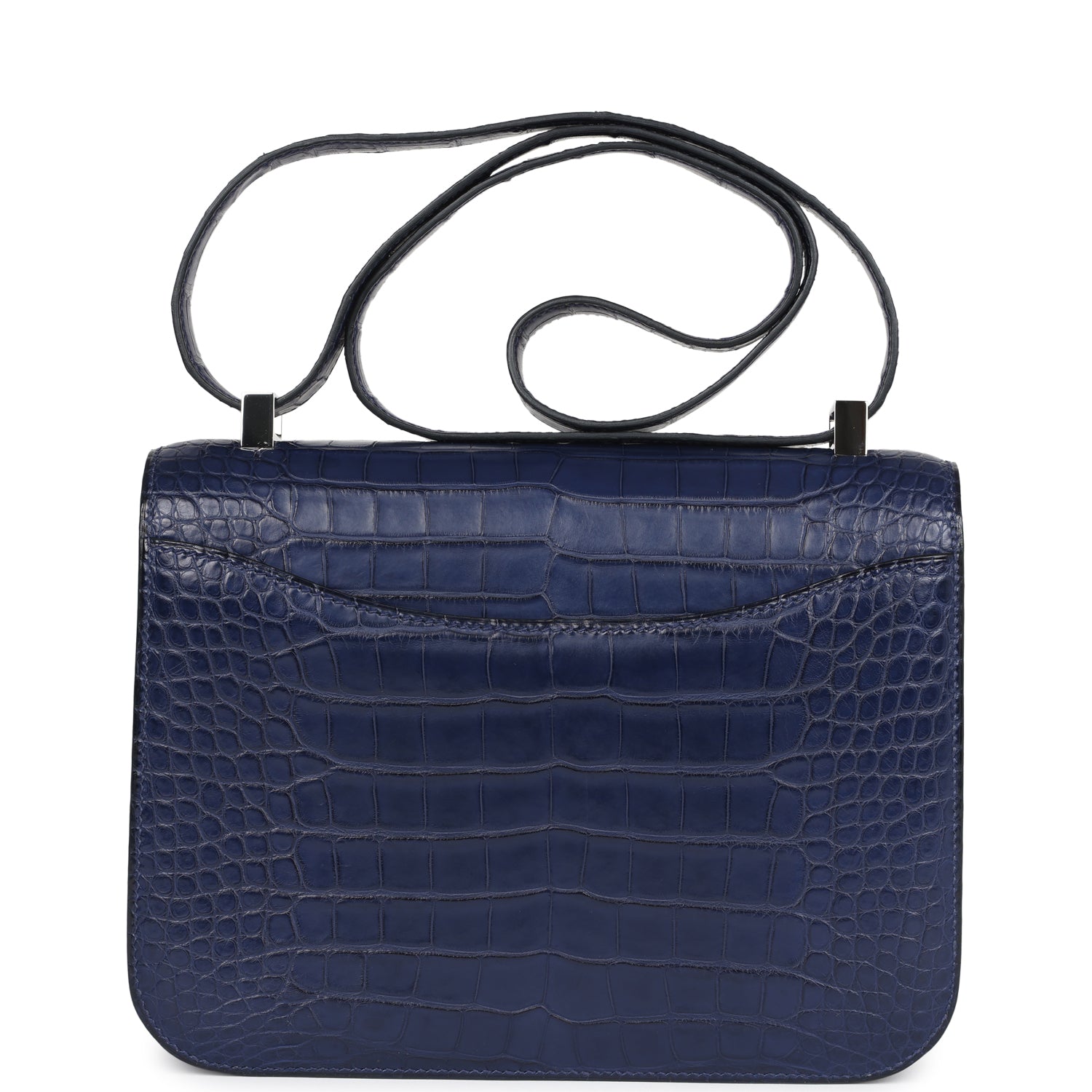 Constance 1-24 Bleu Saphir Matte Alligator Marquette Palladium Hardware Bag