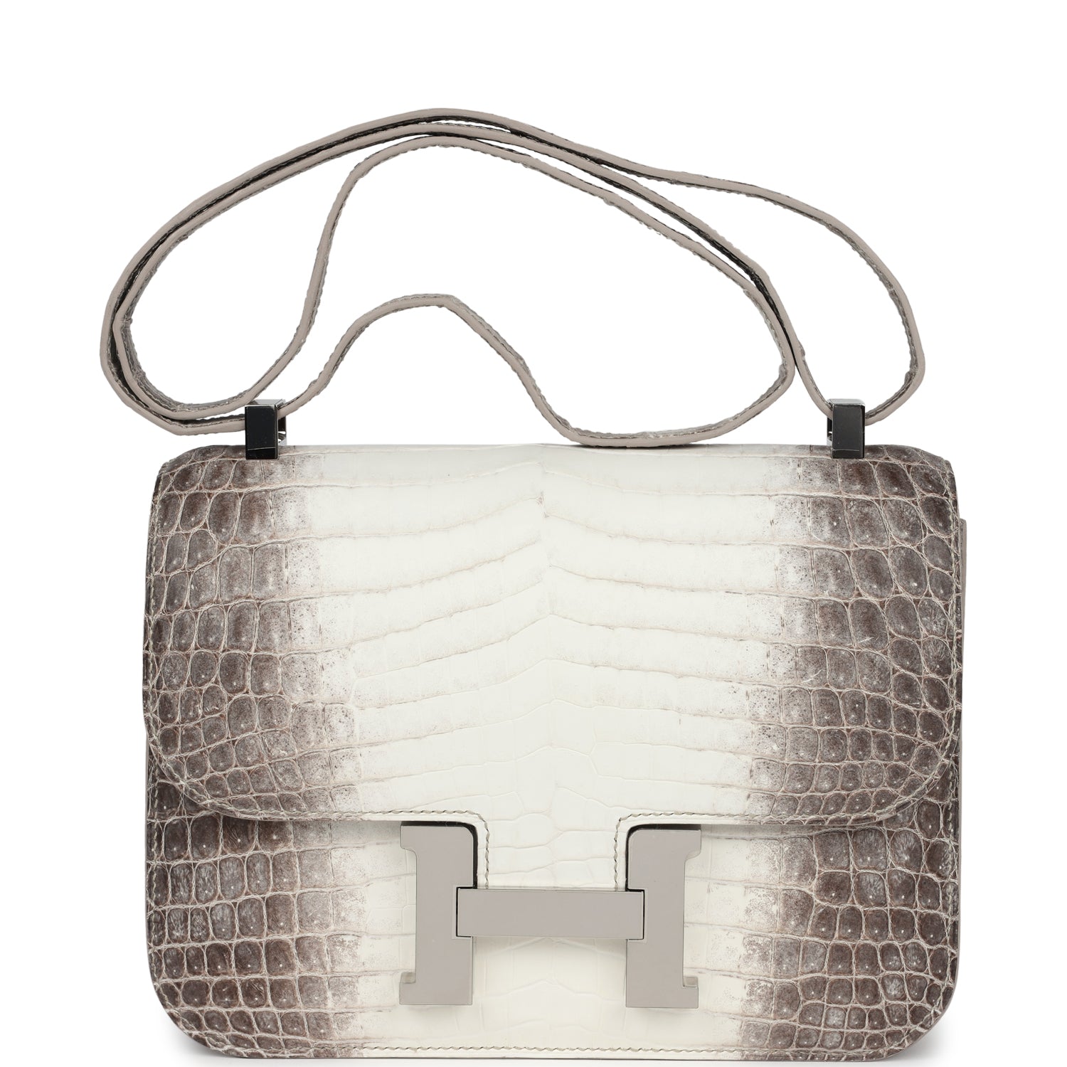 Constance 1-24 Himalaya Matte Niloticus Crocodile Palladium Hardware Bag