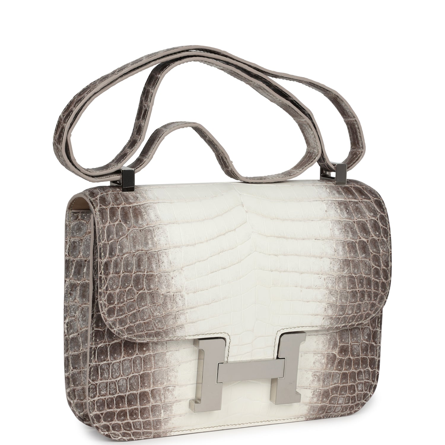 Constance 1-24 Himalaya Matte Niloticus Crocodile Palladium Hardware Bag