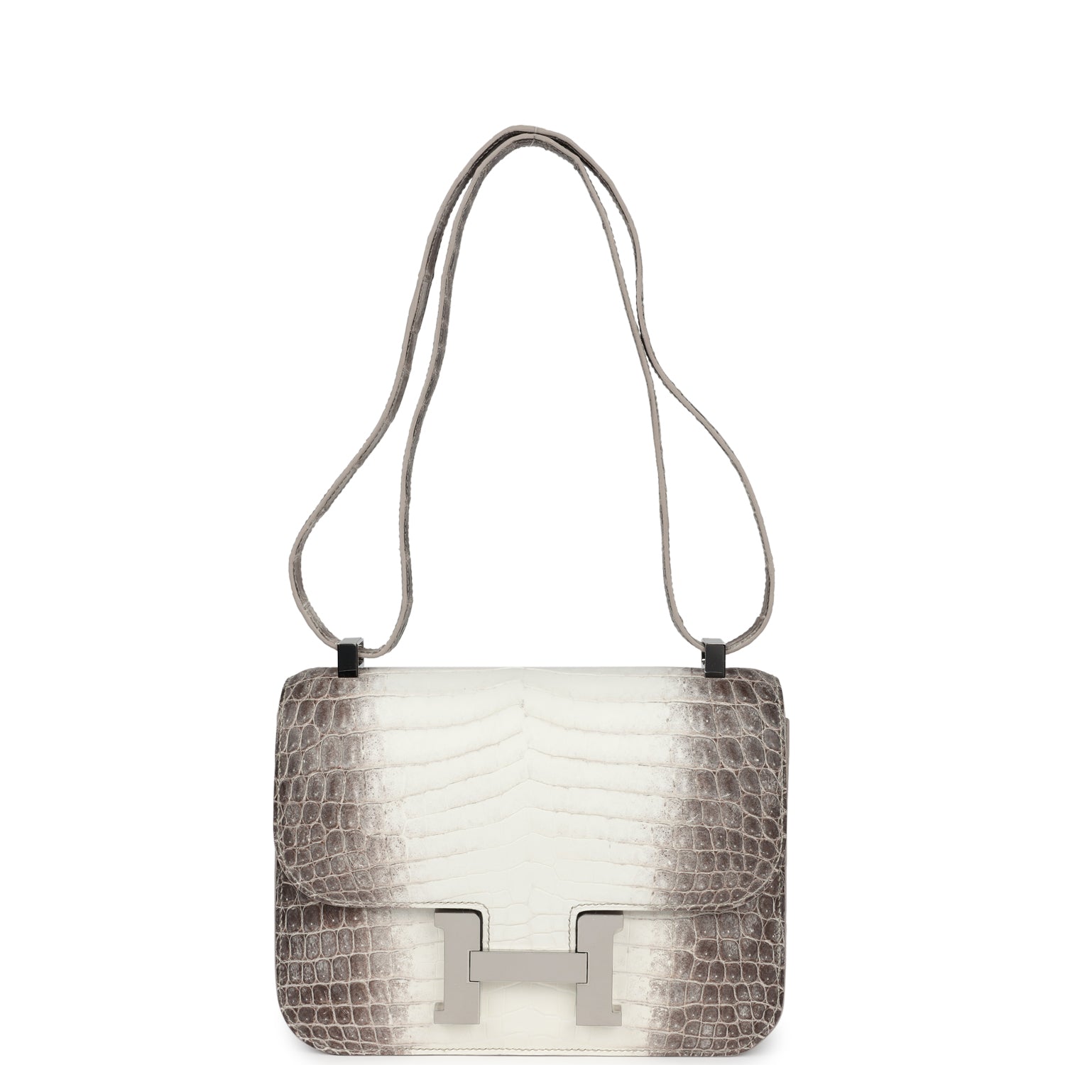 Constance 1-24 Himalaya Matte Niloticus Crocodile Palladium Hardware Bag