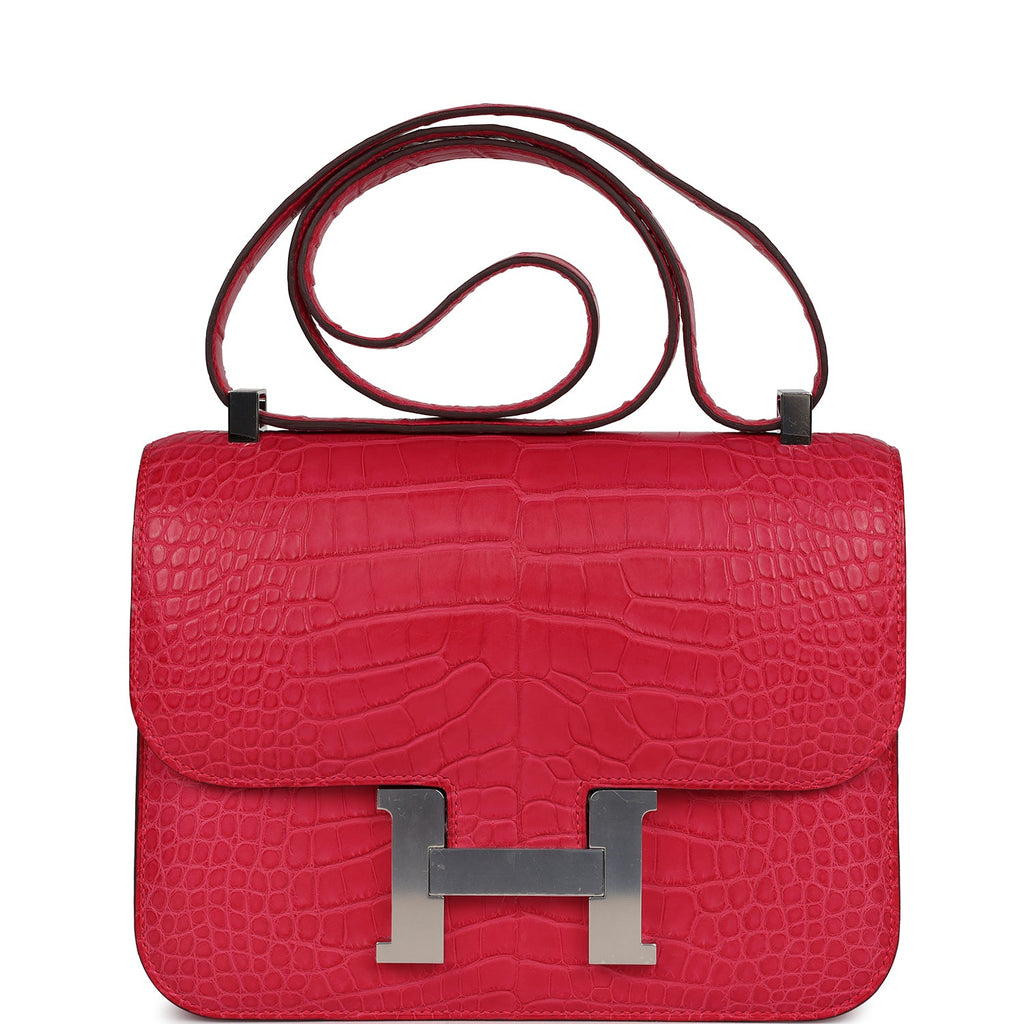 Constance 1-24 Rose Extreme Matte Alligator Palladium Hardware Bag