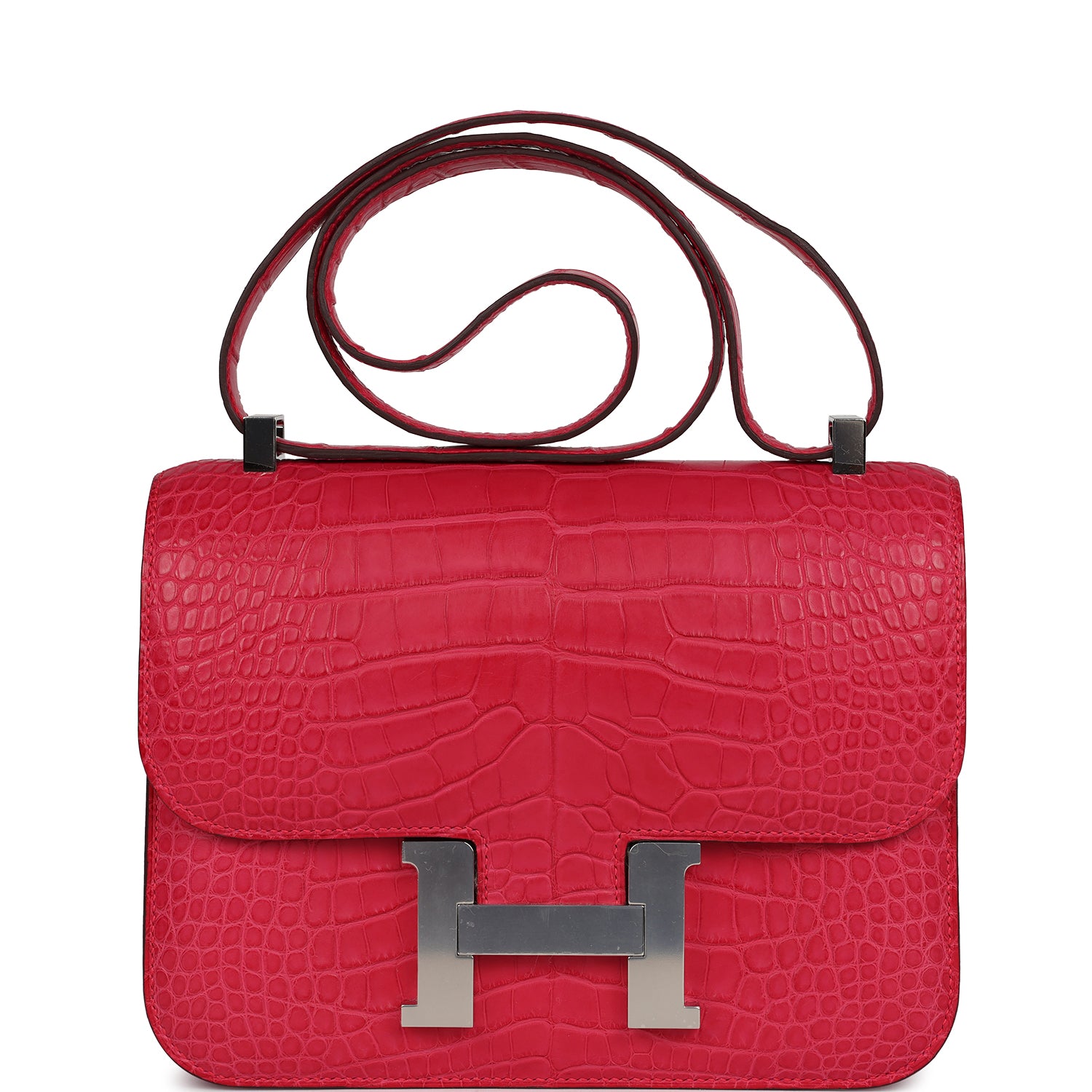 Constance 1-24 Rose Extreme Matte Alligator Palladium Hardware Bag