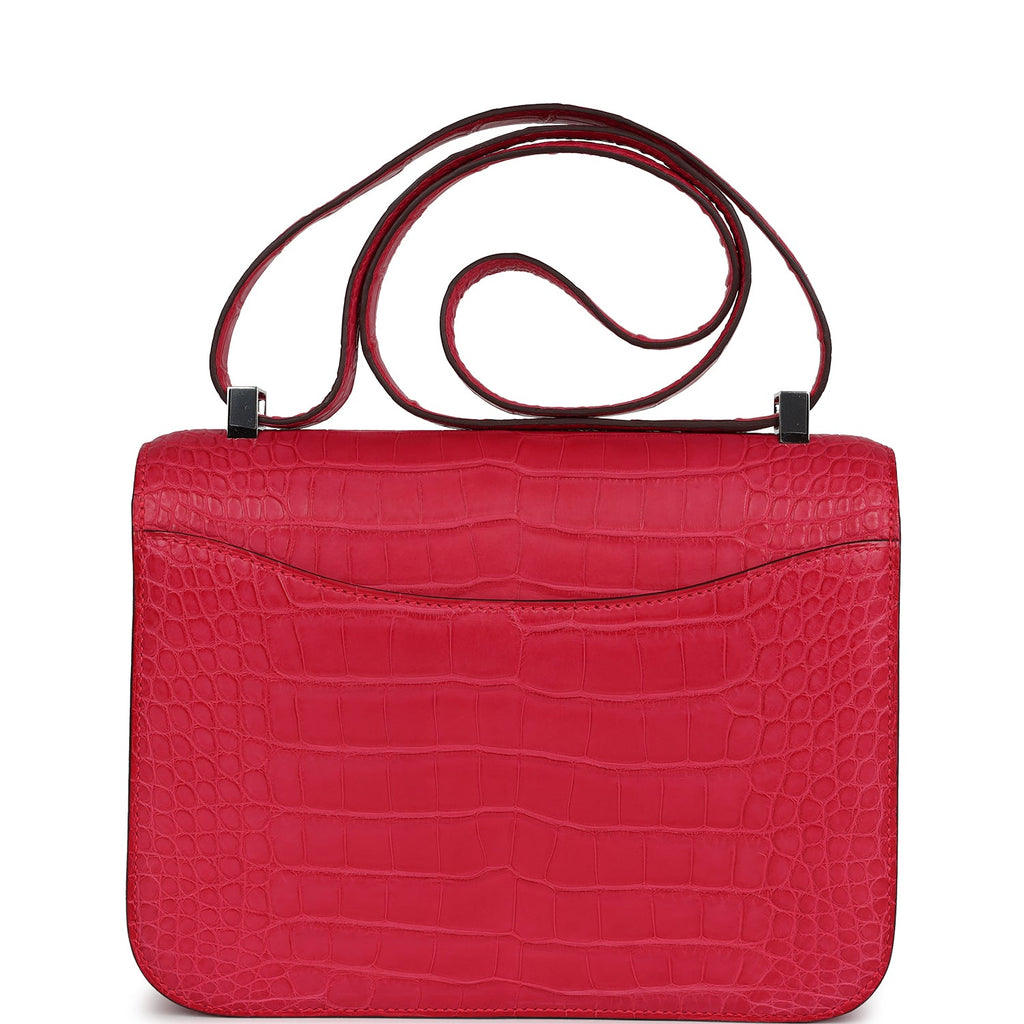Constance 1-24 Rose Extreme Matte Alligator Palladium Hardware Bag