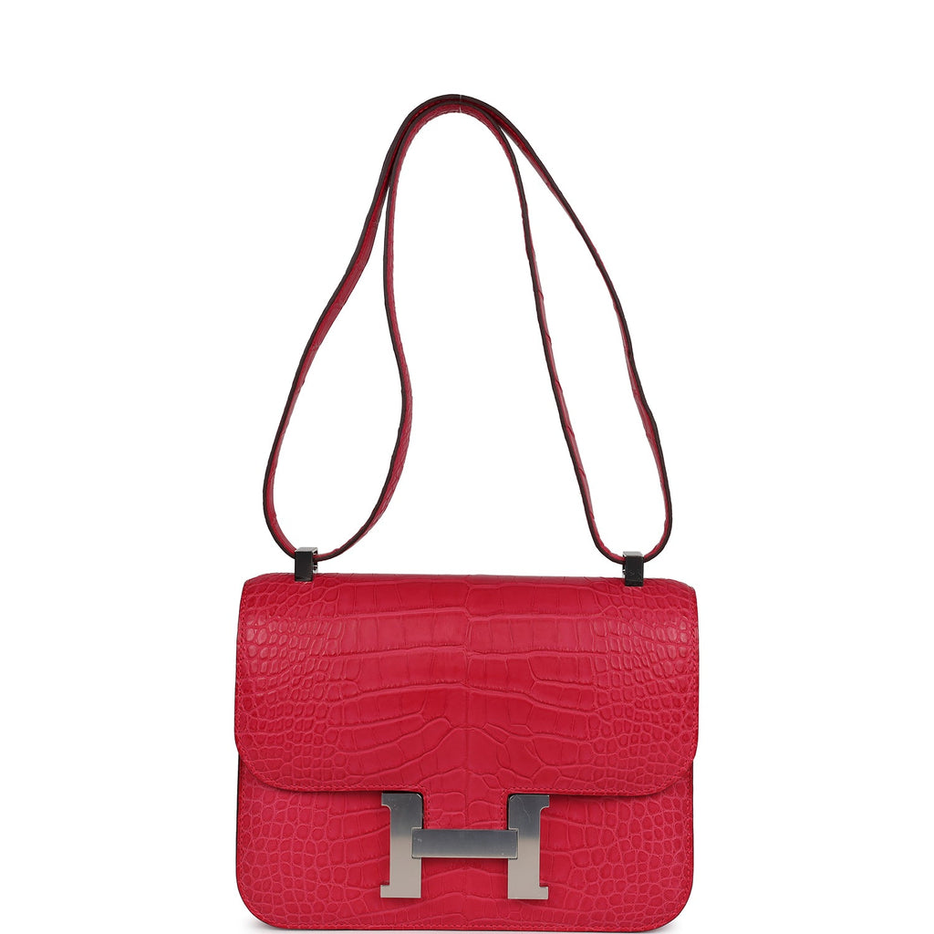 Constance 1-24 Rose Extreme Matte Alligator Palladium Hardware Bag