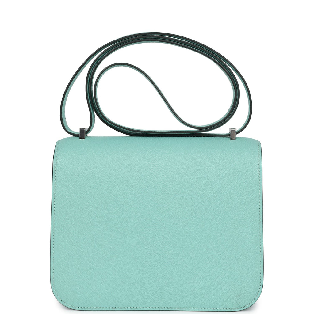 Constance 18 Aqua Chevre Palladium Hardware Bag