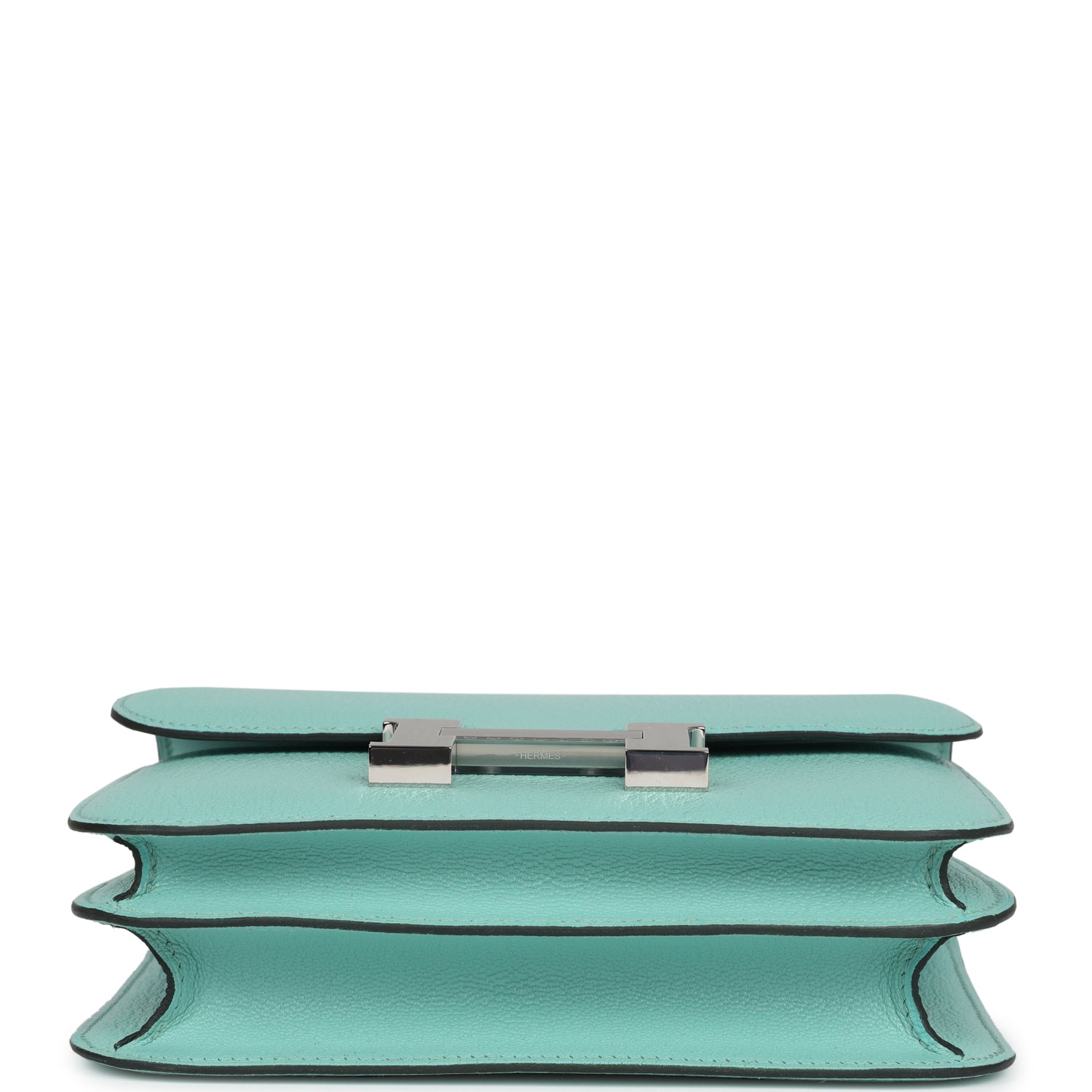Constance 18 Aqua Chevre Palladium Hardware Bag