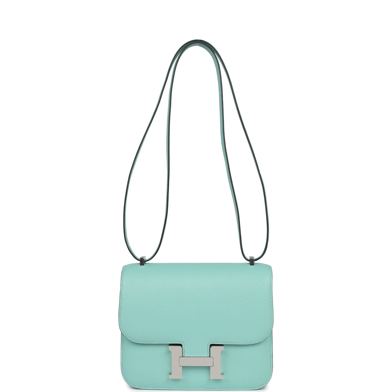 Constance 18 Aqua Chevre Palladium Hardware Bag