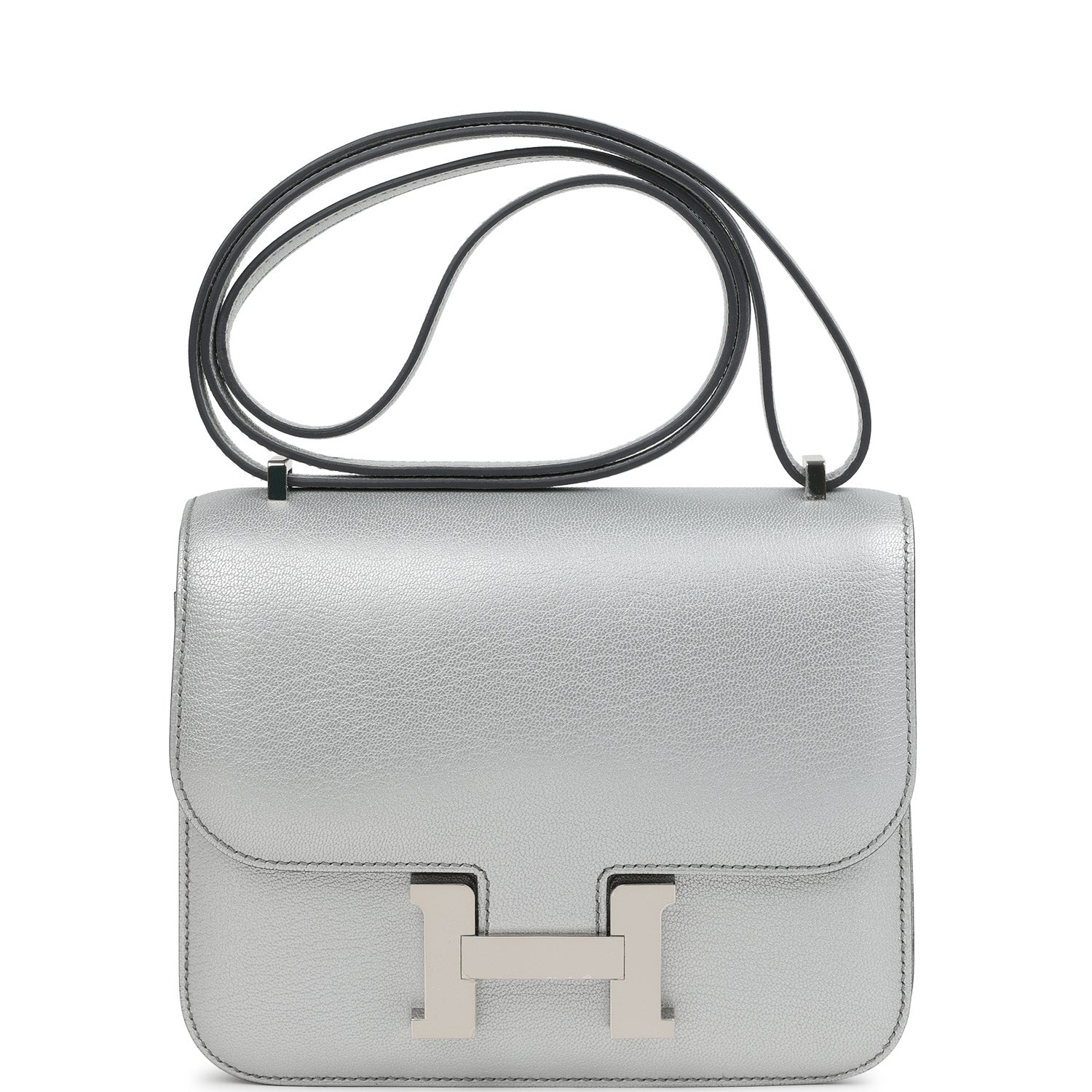 Constance 18 Argent Chevre Chamkilight Palladium Hardware Bag
