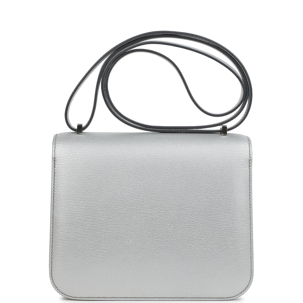 Constance 18 Argent Chevre Chamkilight Palladium Hardware Bag