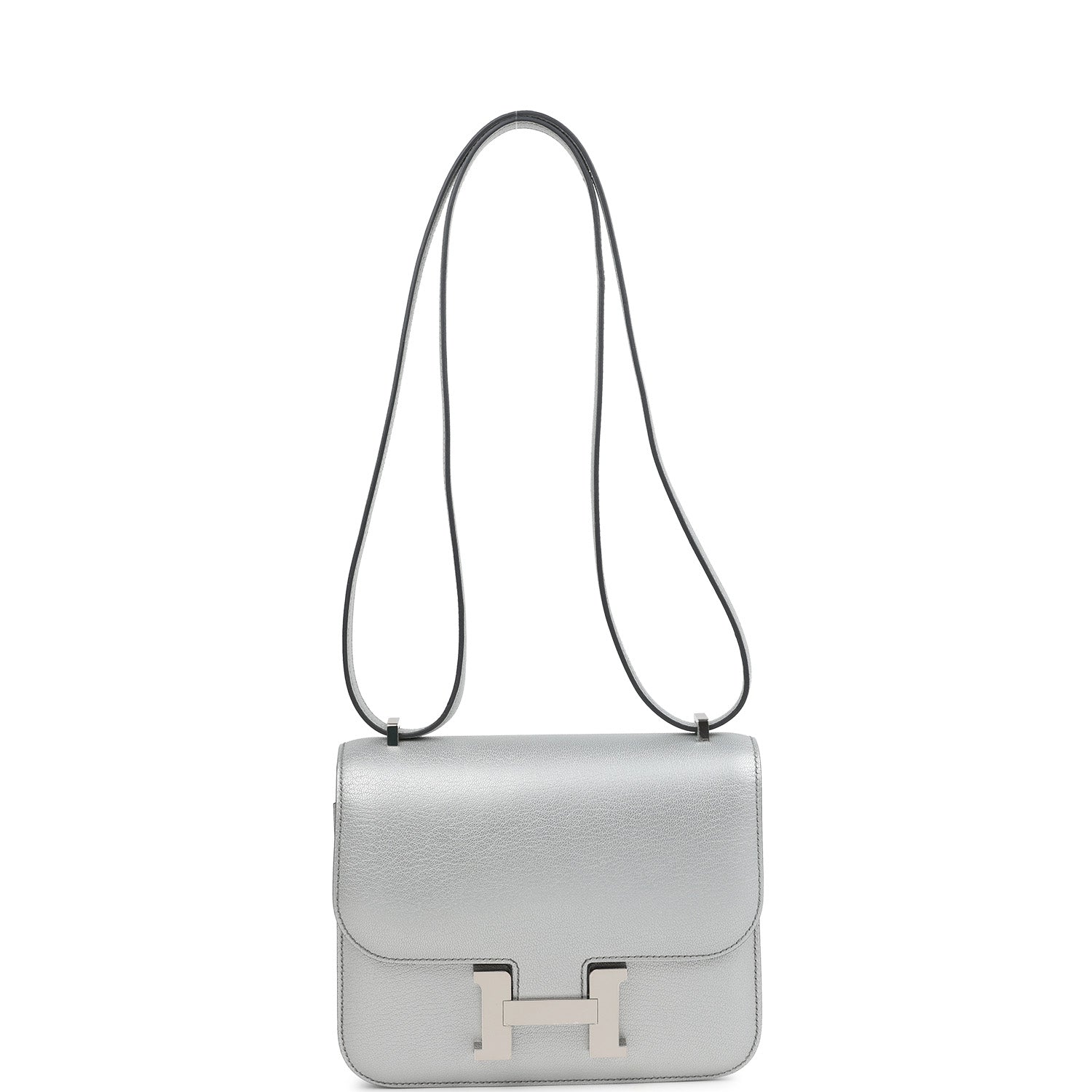 Constance 18 Argent Chevre Chamkilight Palladium Hardware Bag