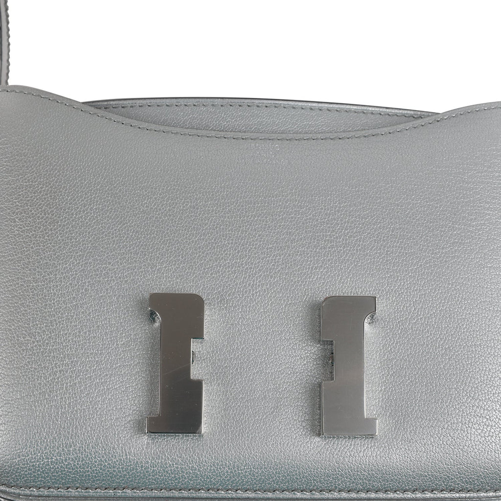 Constance 18 Argent Chevre Chamkilight Palladium Hardware Bag