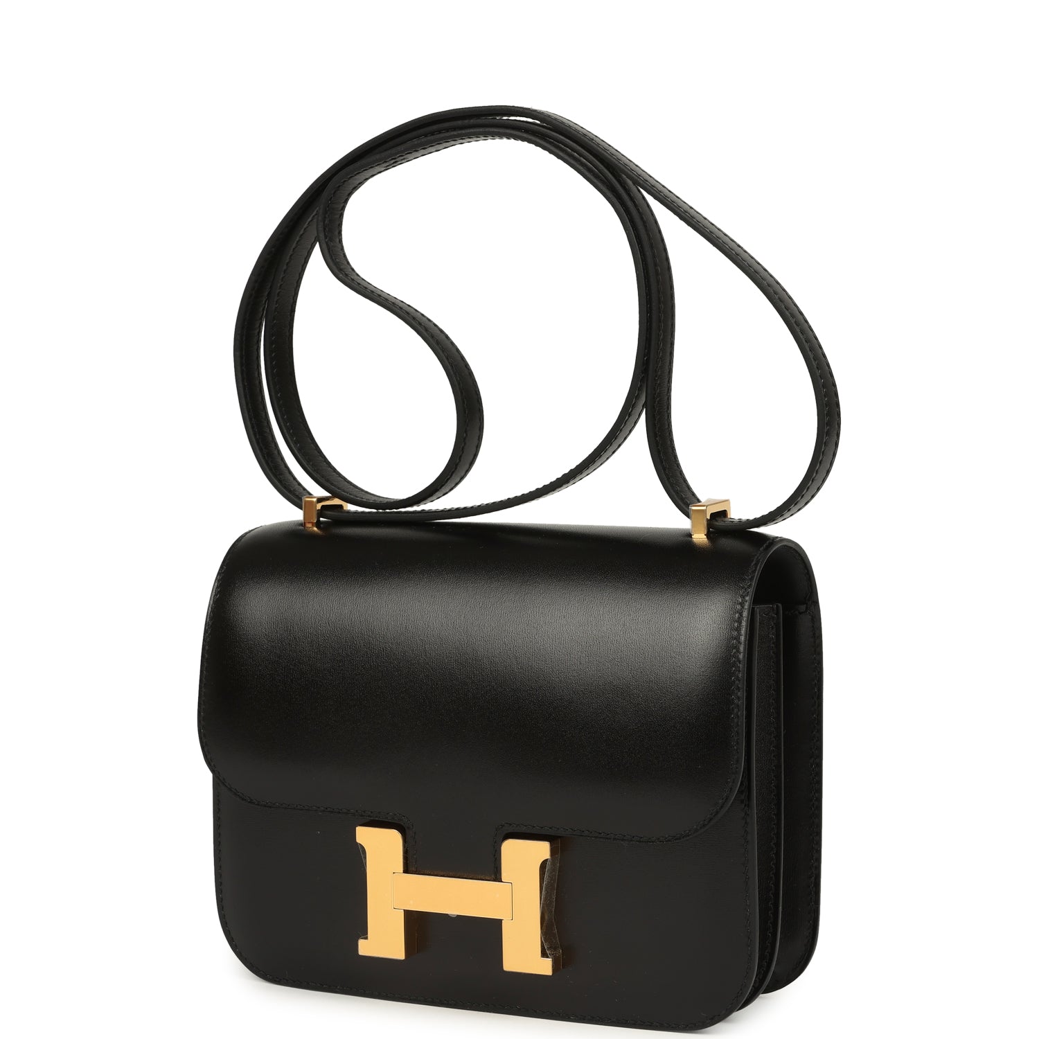 Constance 18 Black Box Gold Hardware Bag