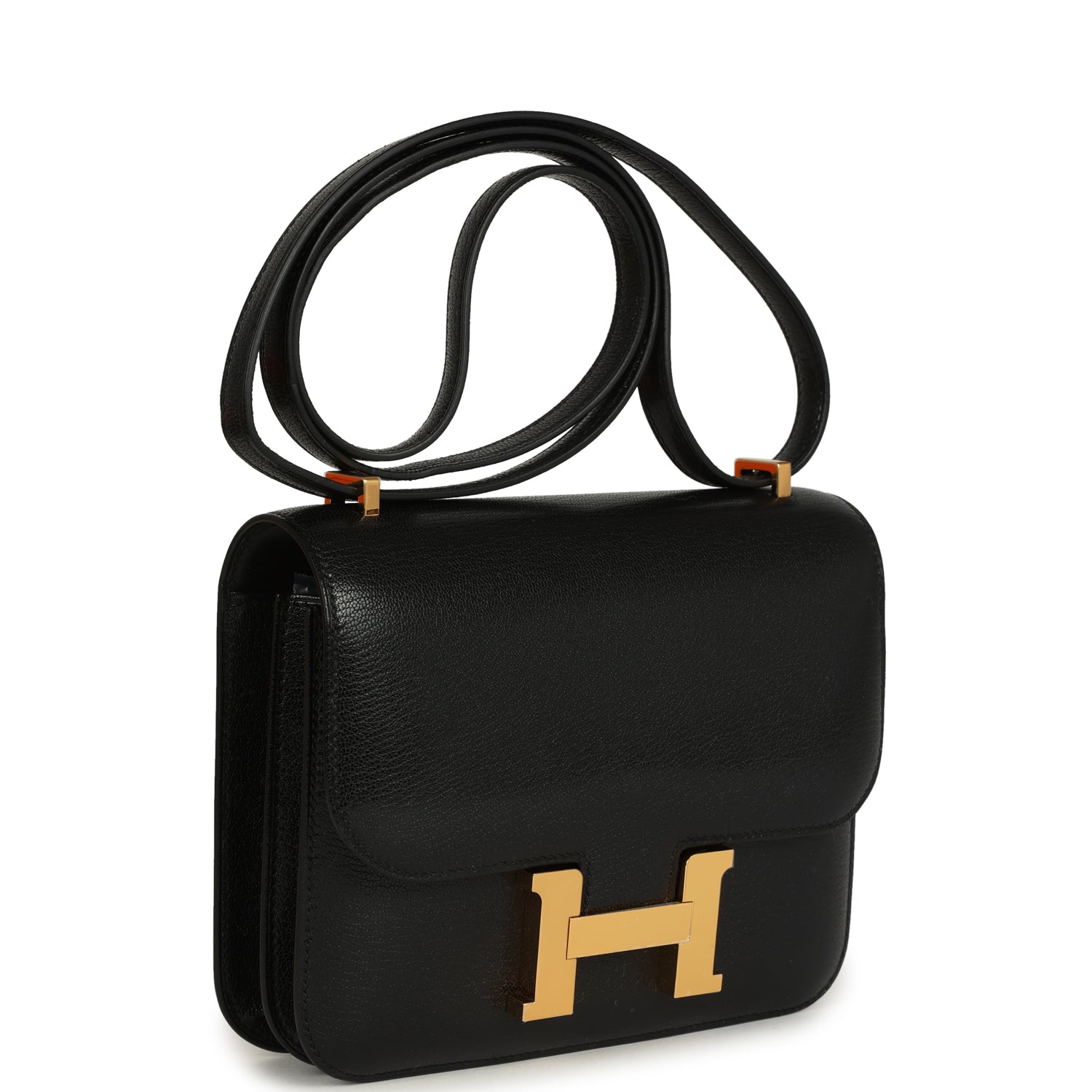 Constance 18 Black Chevre Chamkila Gold Hardware Bag