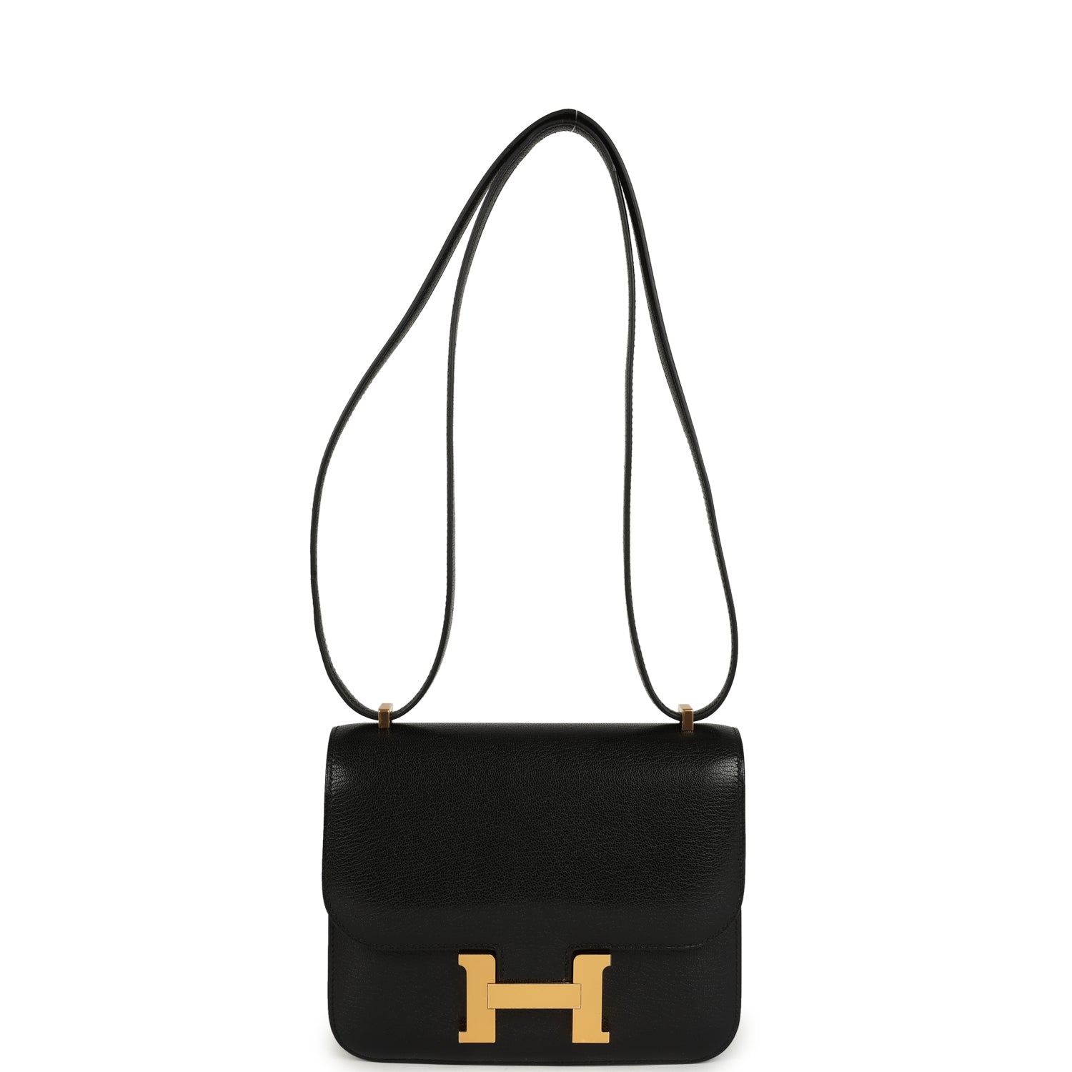 Constance 18 Black Chevre Chamkila Gold Hardware Bag