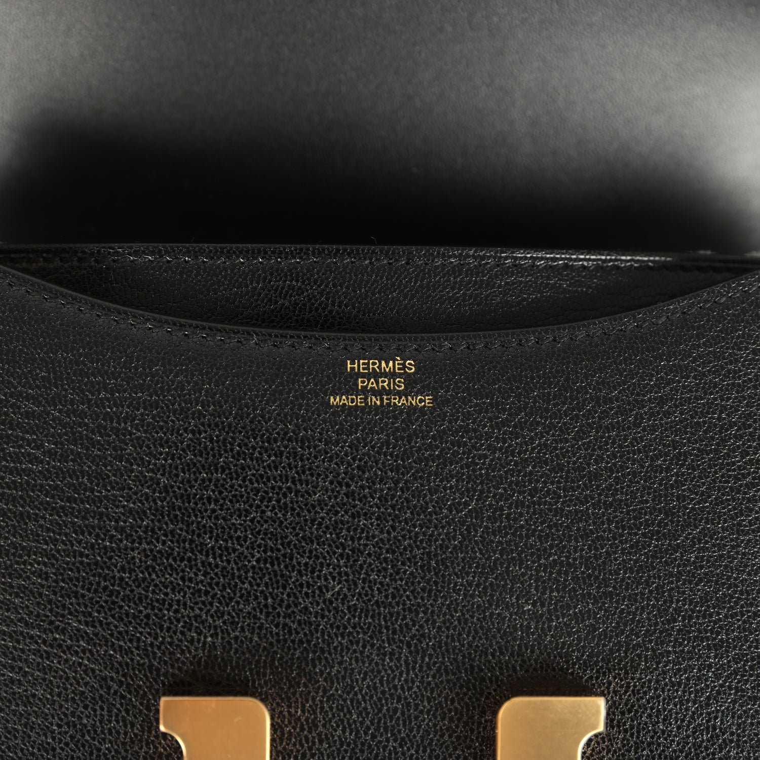 Constance 18 Black Chevre Chamkila Gold Hardware Bag