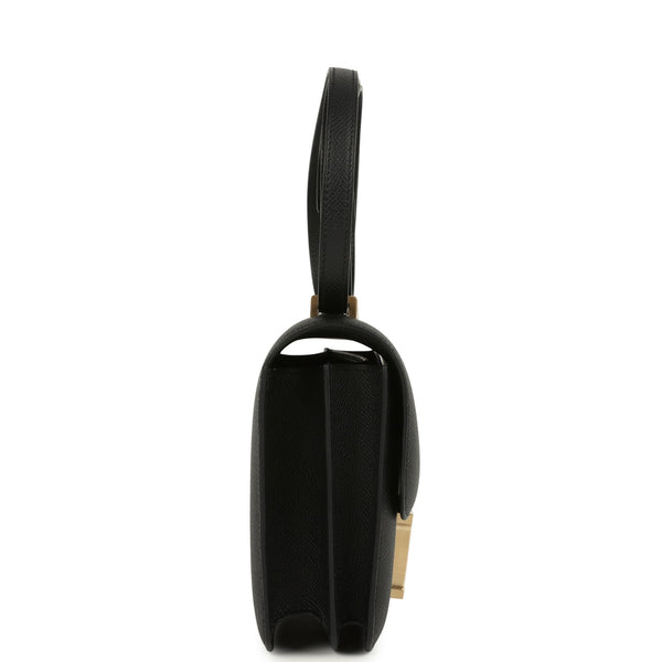 Constance 18 Black Epsom Brushed Permabrass Hardware Bag