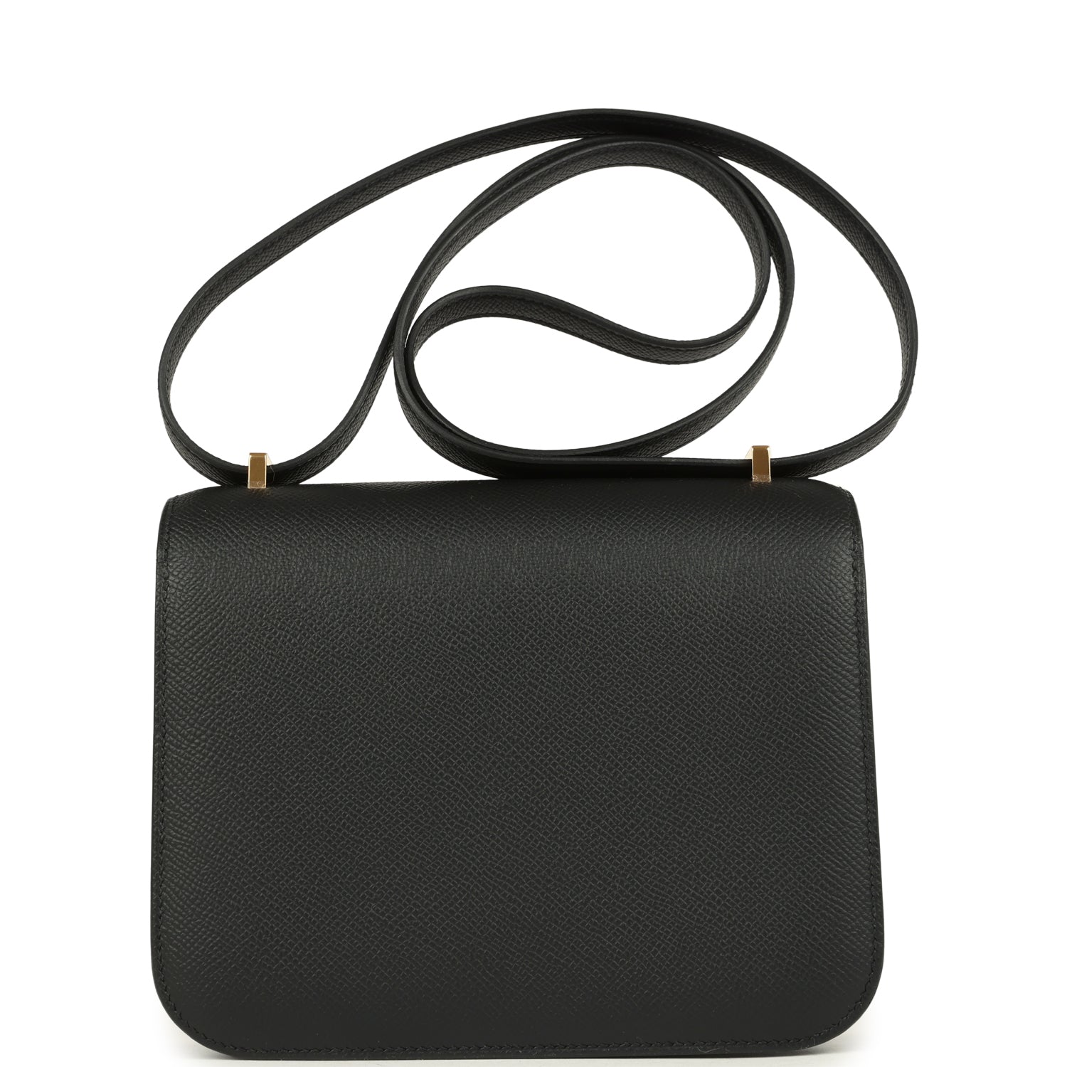 Constance 18 Black Epsom Gold Hardware Bag
