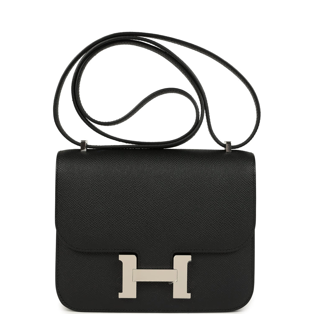 Constance 18 Black Epsom Palladium Hardware Bag