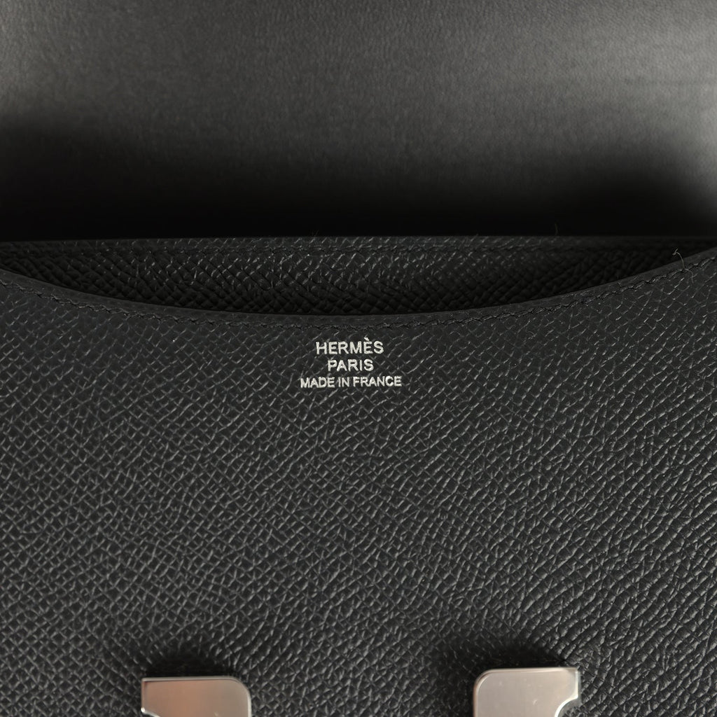 Constance 18 Black Epsom Palladium Hardware Bag