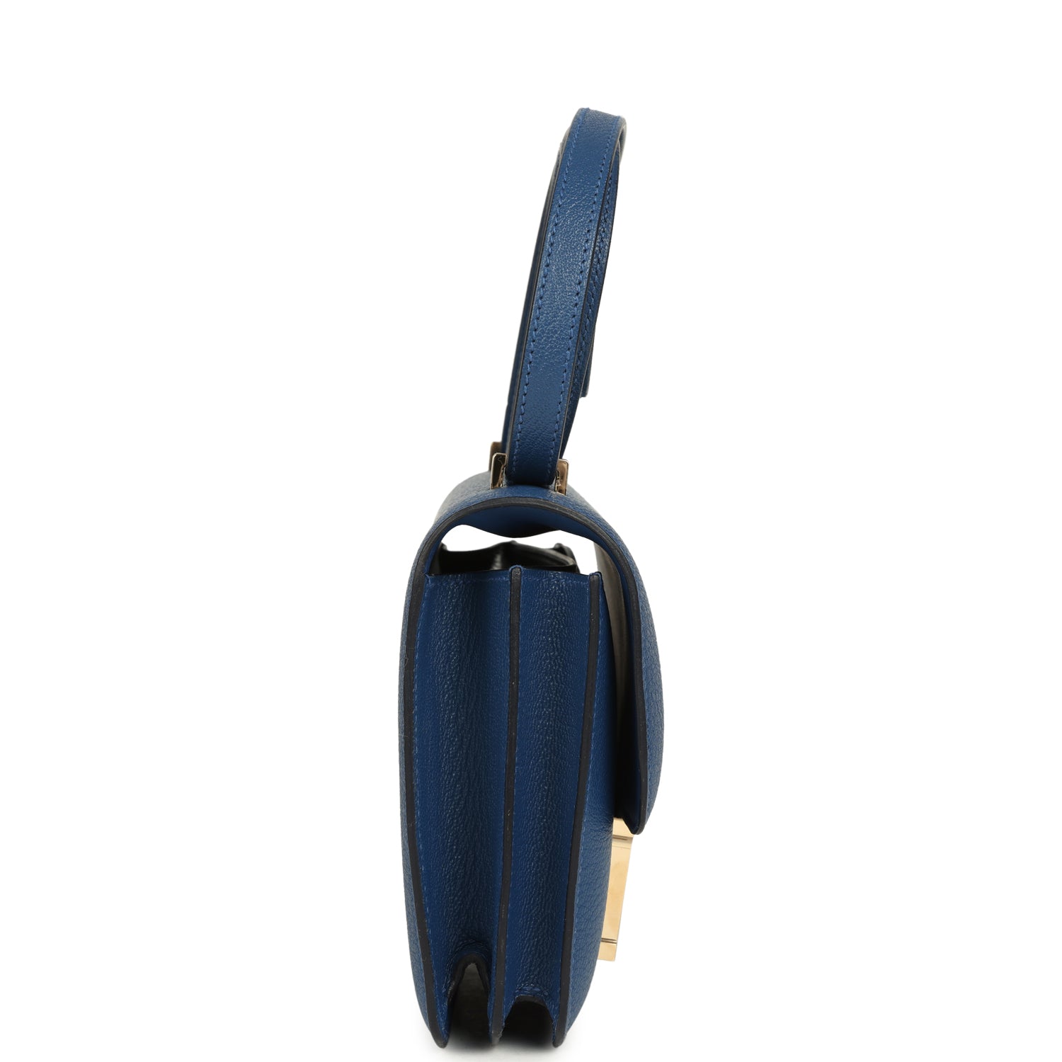 Constance 18 Bleu Tie Chevre Mysore Permabrass Hardware Bag