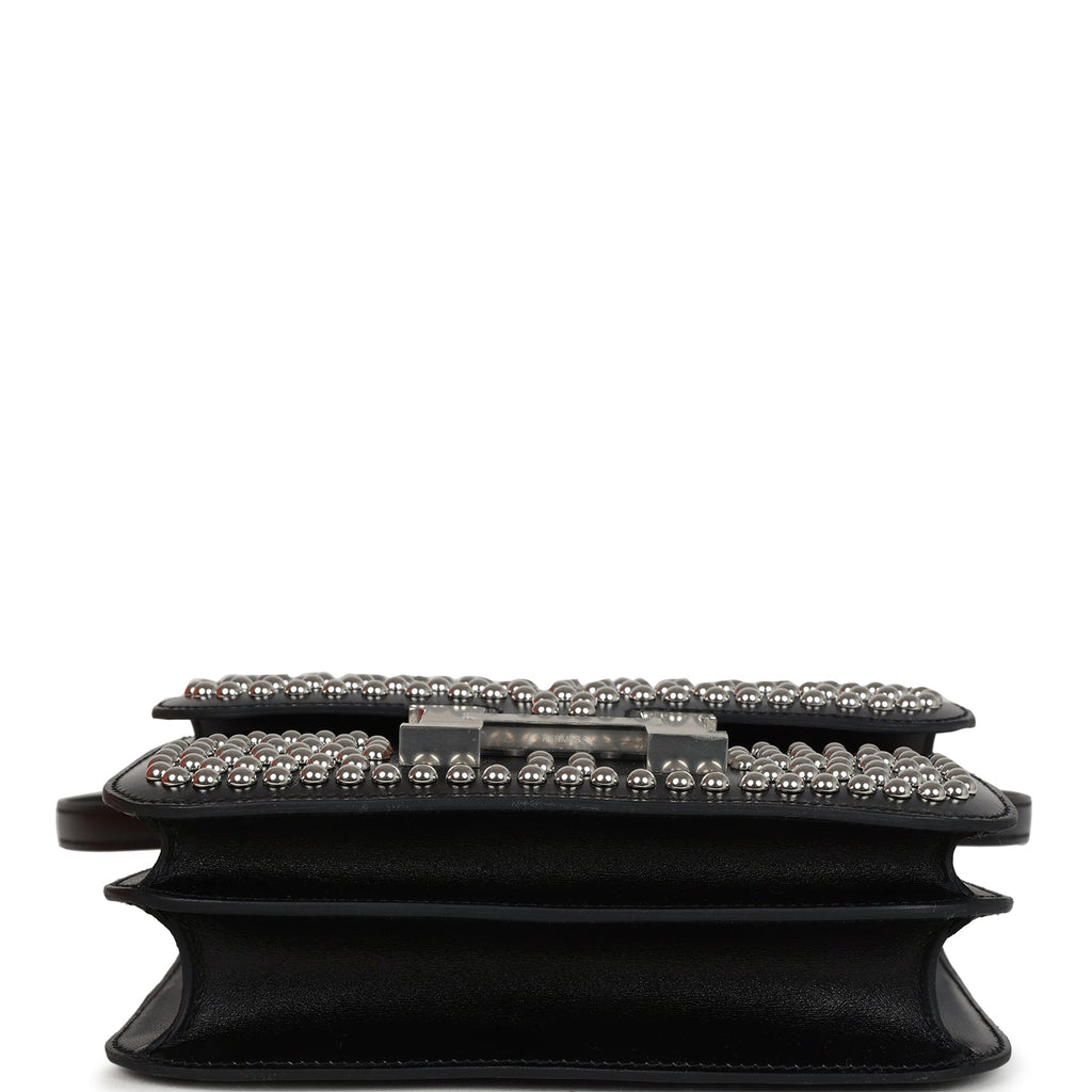 Constance 18 Clouté Black Box Palladium Hardware Bag